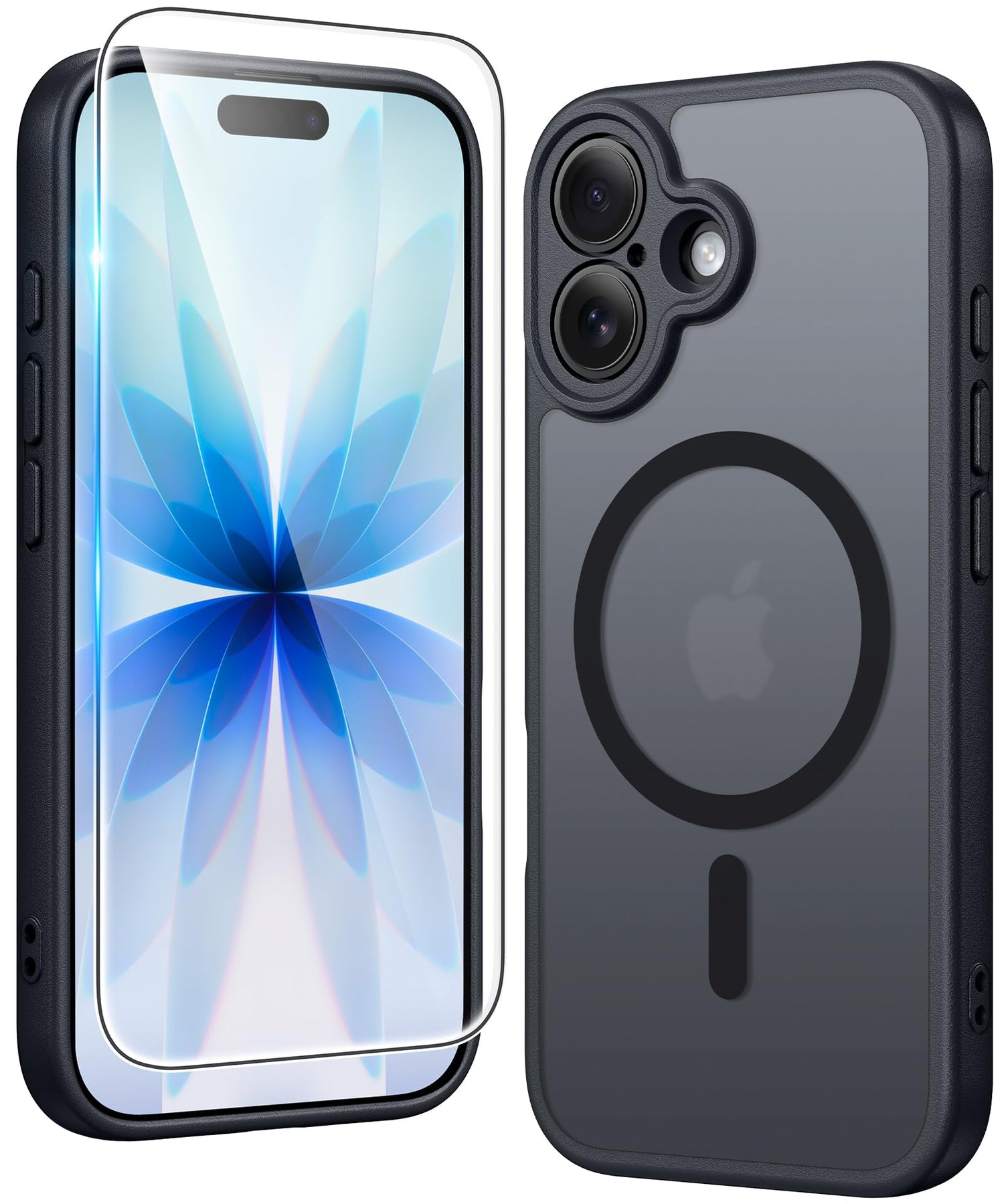 FNTCASE for iPhone 17 Case Clear: Magnetic Phone Cases with Screen Protector Drop Proof Compatible with Magsafe Slim Anti Yellowing Rugged Shockproof Protective Transparent Cell Cover (A-Clear)