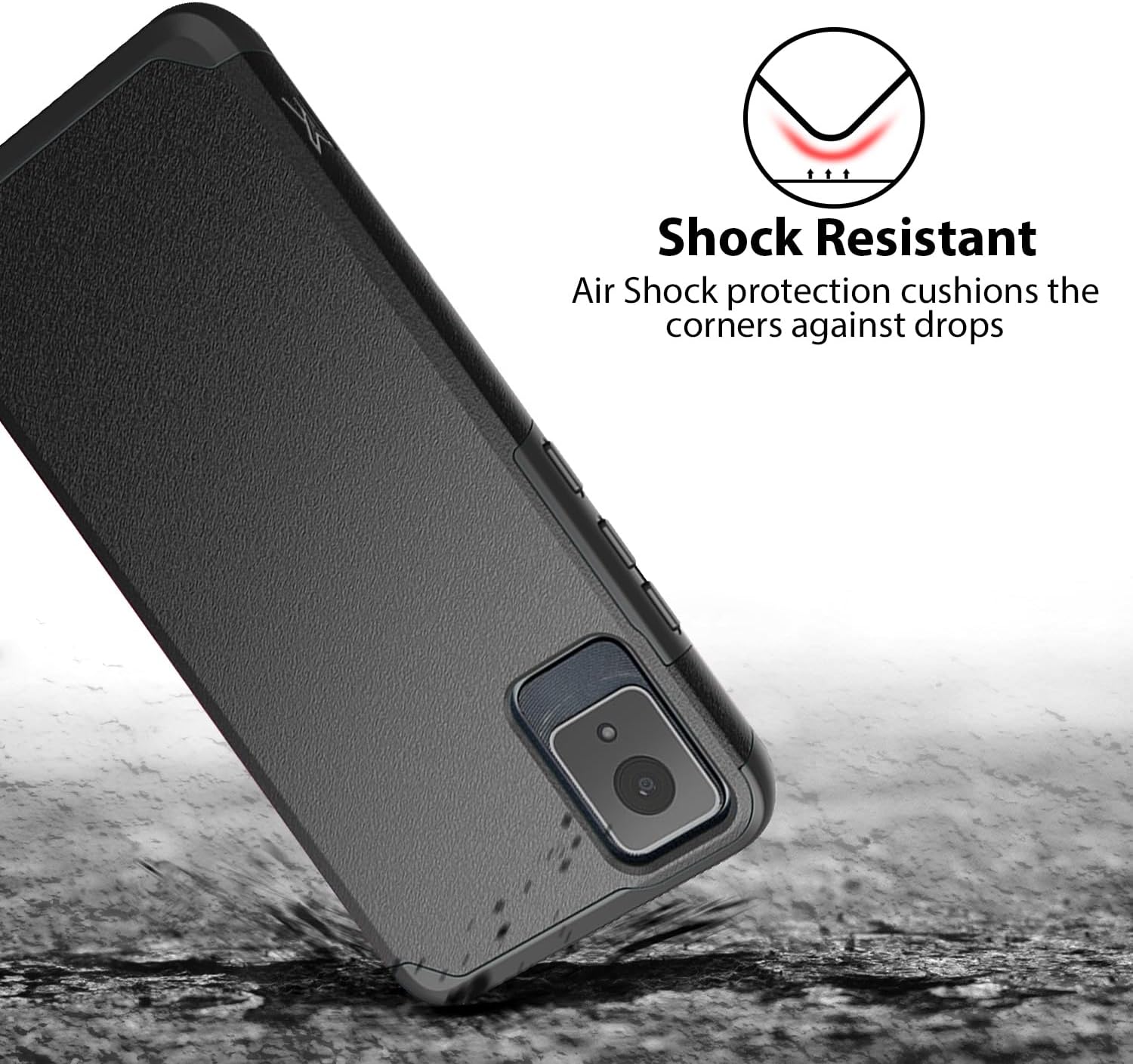 TJS Compatible for TCL K11 T432W Phone Case (Black)