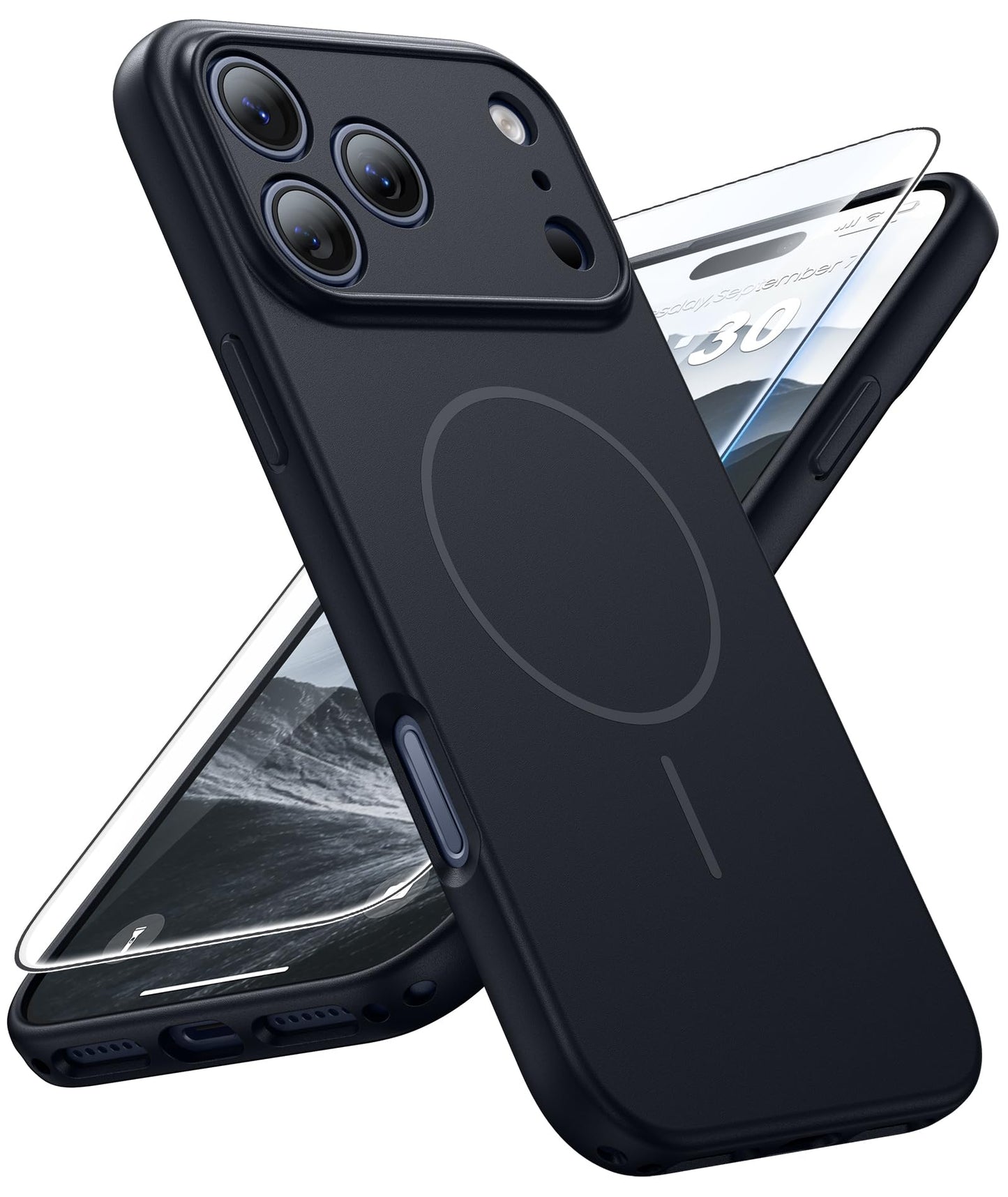 FNTCASE for Motorola Edge 2026 Case: Moto Edge 2026 Case with Screen Protector Non-Slip 14FT Military Grade Drop Protection, Shockproof, Slim Fit, Anti-Scratch TPU Matte Phone Cover (Black)