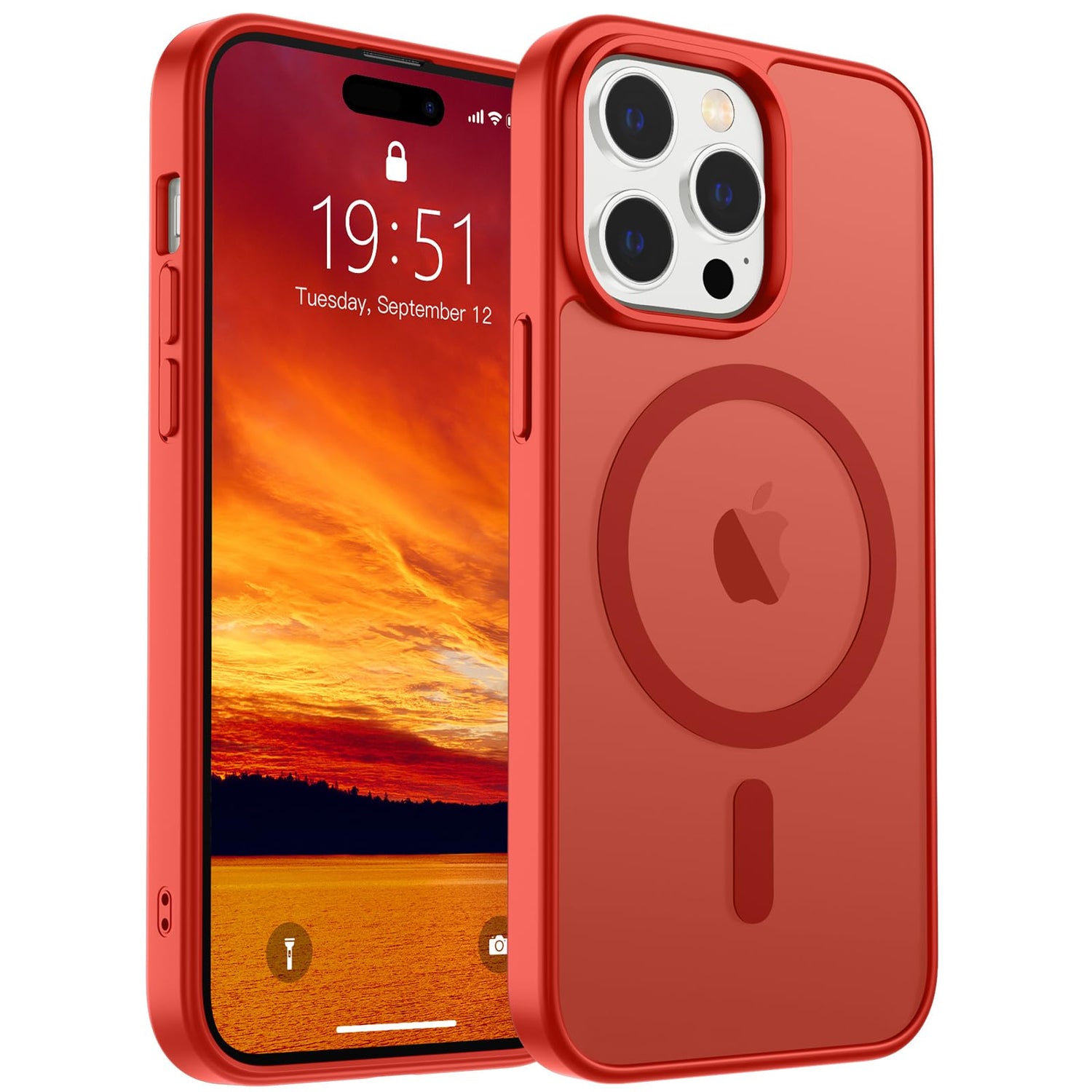 SUPFINE Magnetic for iPhone 17 Case (Compatible with MagSafe)(Military Grade Drop Protection) Translucent Matte Shockproof with Anti-Fingerprint Phone Cover,Black