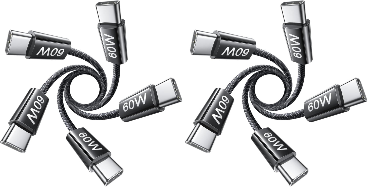 LISEN USB C to USB C Cable, 5-Pack [3.3/3.3/6.6/6.6/10FT] for iPhone 17 Charger Cord, 60W C to C Cable Fast Charging for iPad, iPhone 16 15 Pro Max, Galaxy S25/S24 USBC to USBC Cable Gifts for Men