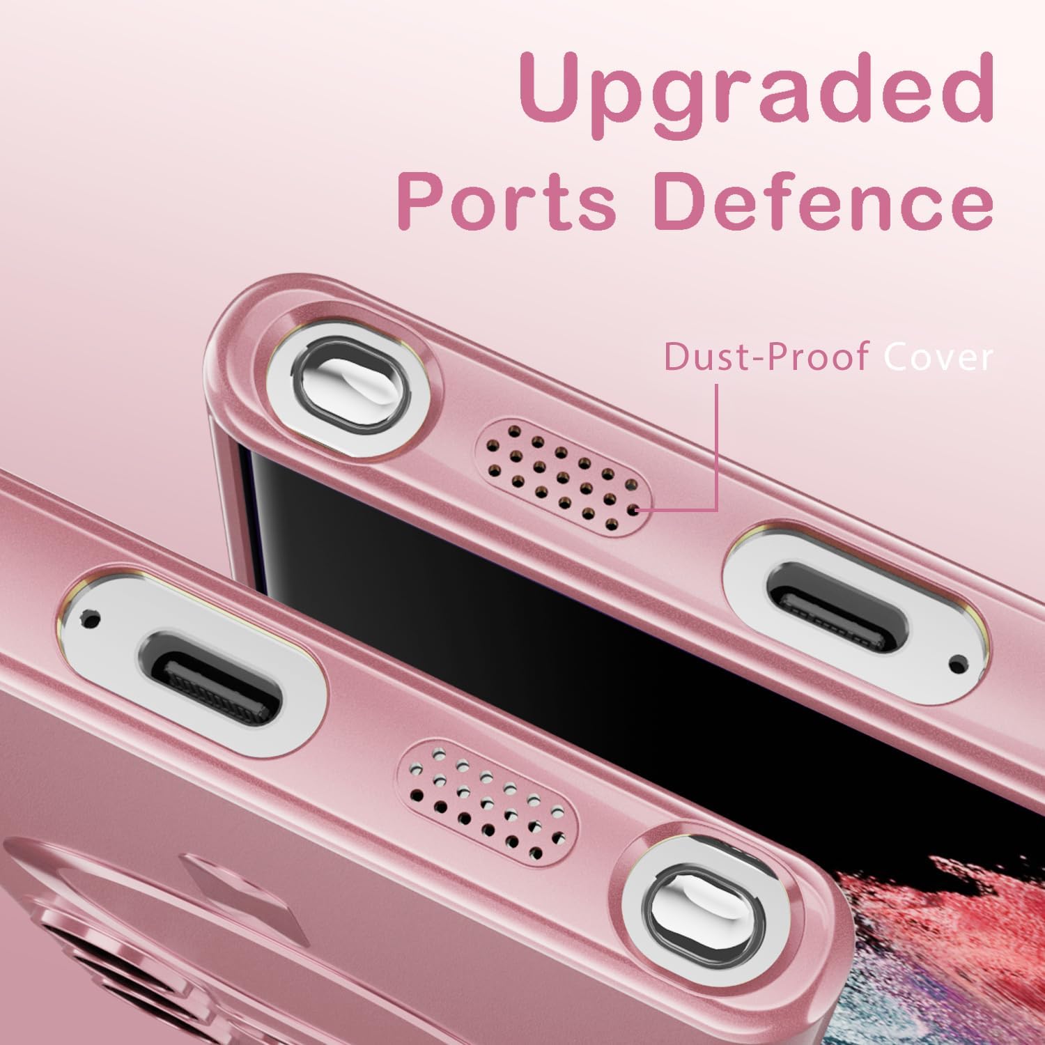 Magnetic for Samsung Galaxy S22 Ultra Case for Women Men Girls [Compatible with MagSafe] [Camera Lens Protector] Matte Cute Slim Soft Silicone Bumper Shockproof Metallic Phone Case, Pink