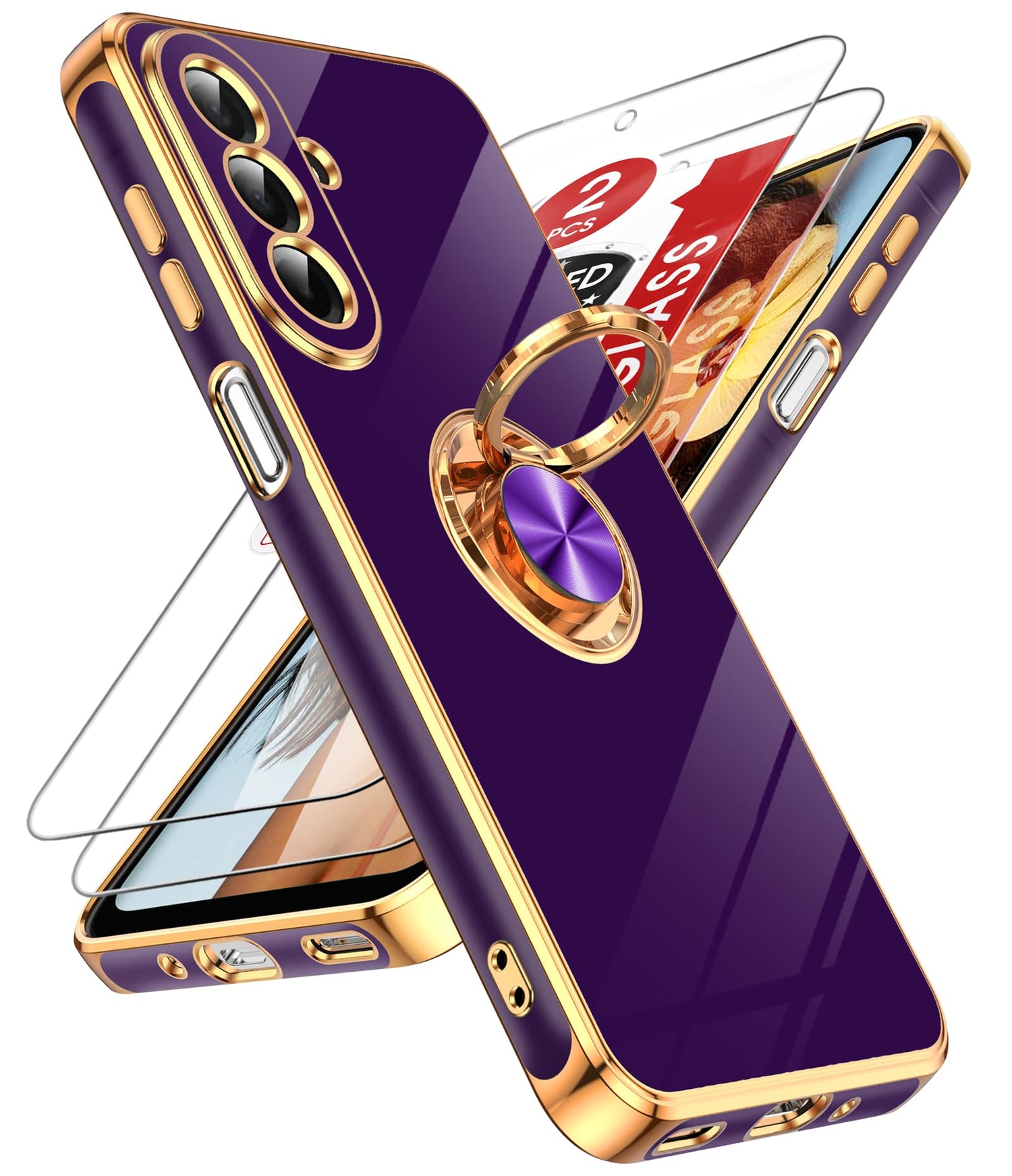 LeYi for Galaxy A37 5G Phone Case with 360°Rotatable Magnetic Kickstand
