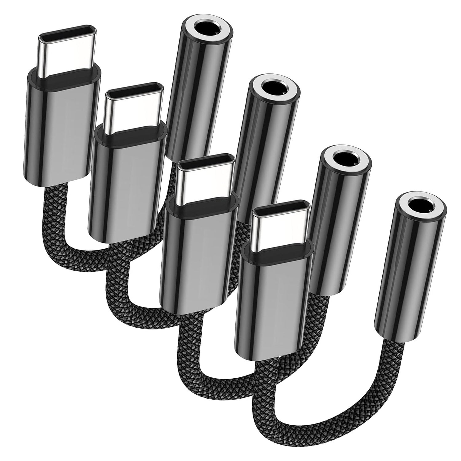 Fidioto 4 Pack USB-C to 3.5 mm Jack Adapter, Aux to USB C Adapter for Headphones Cable Compatible with iPhone 17/16 Pro Max/16 Pro/16/Samsung Galaxy S24/S23/S22/S21 Ultra/iPad Pro/Pixel 8 …