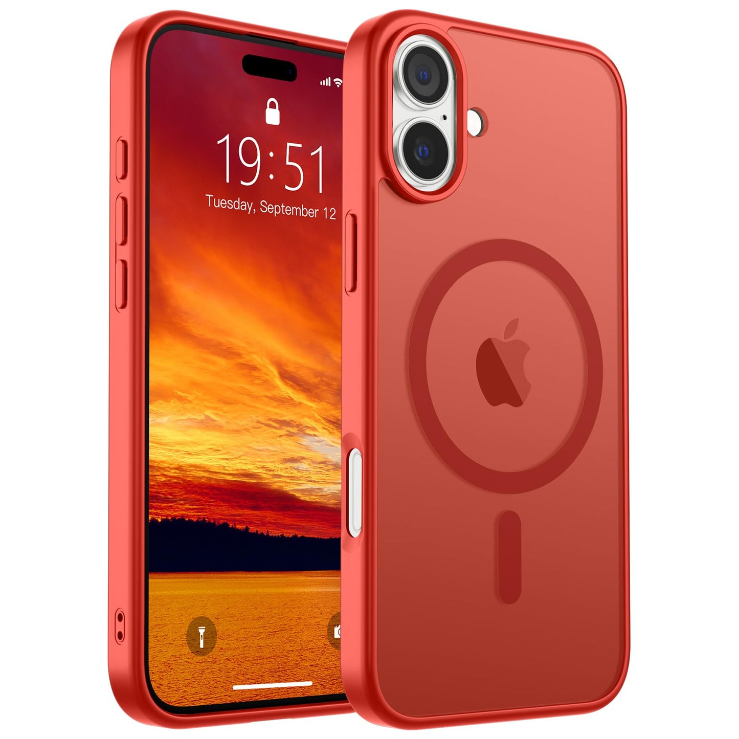 SUPFINE Magnetic for iPhone 17 Case (Compatible with MagSafe)(Military Grade Drop Protection) Translucent Matte Shockproof with Anti-Fingerprint Phone Cover,Black