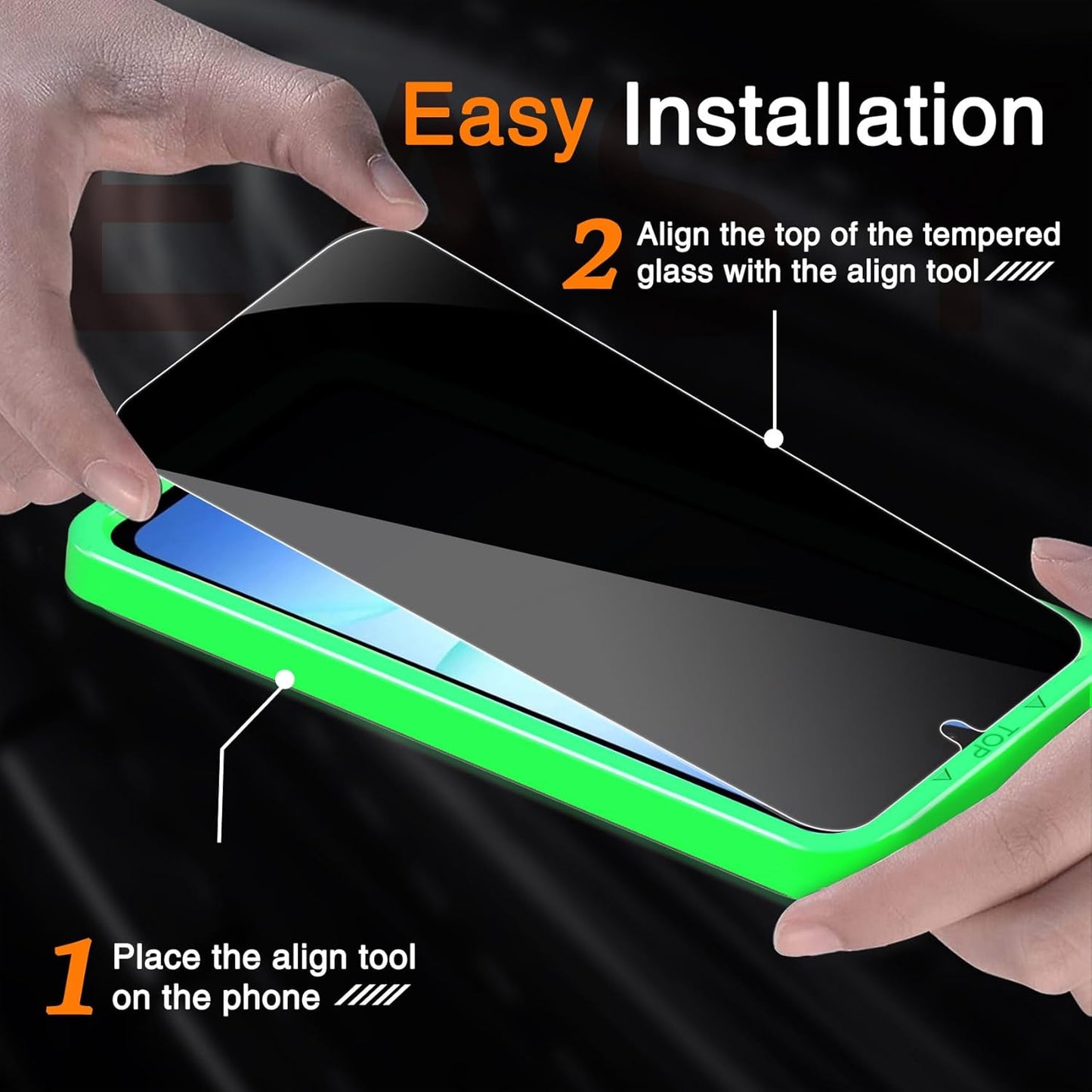 Wiaocit 3 Pack Tempered Glass Privacy Screen Protector for Samsung Galaxy A17 5G with 3 Pack Camera Lens Protector, 9H Hardness, Bubble Free, Case Friendly