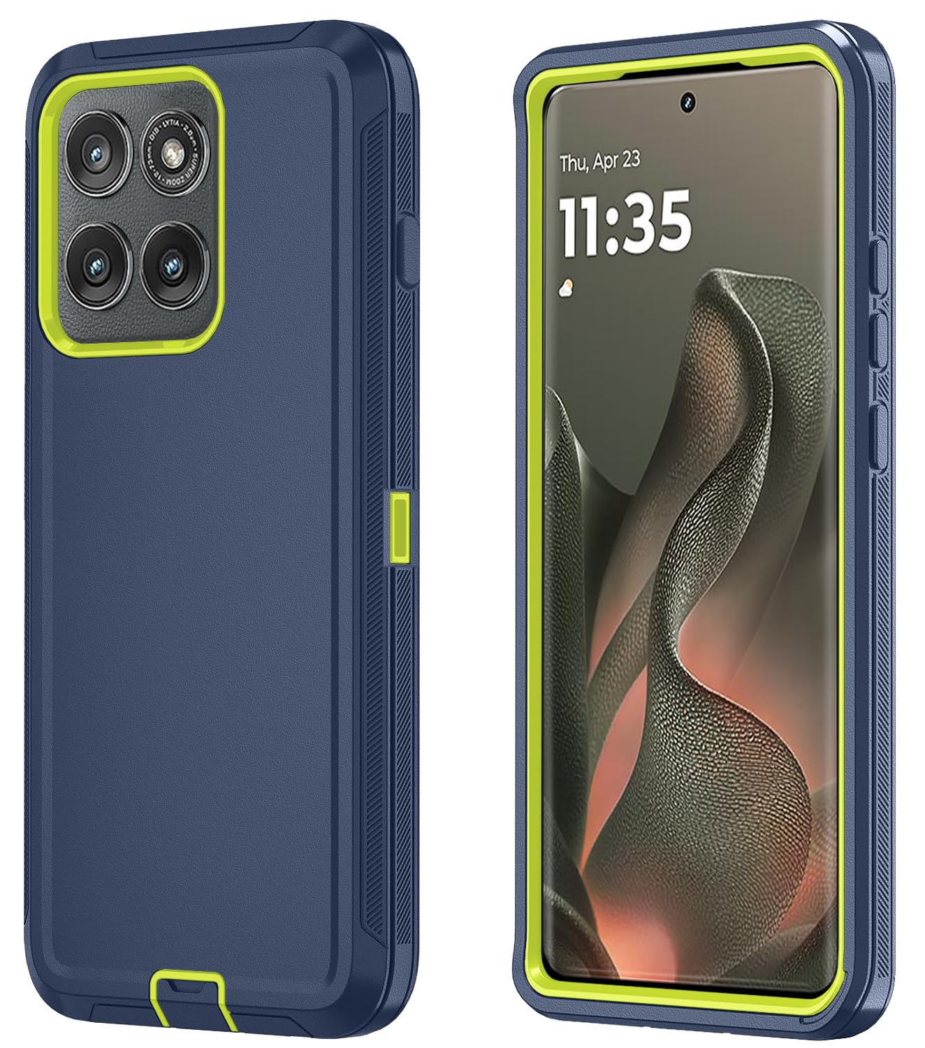 Qinmay Phone Case for Motorola Moto Edge 5G 2025 Case, Heavy Duty Shockproof & Dropproof 3-Layer Cover Phone Case for Moto Edge 2025 (WineRedPink)