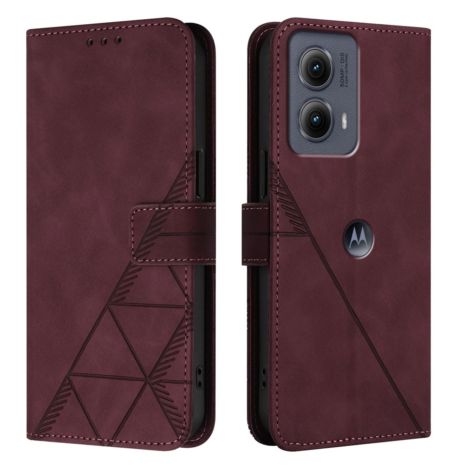 Flip Case for Moto Edge 2024 5G Faux Leather Wallet Holster with Cards Holder Kickstand Magnetic Closure Shockproof Folio Protect Cover for Motorola Edge (2024). Black YBS
