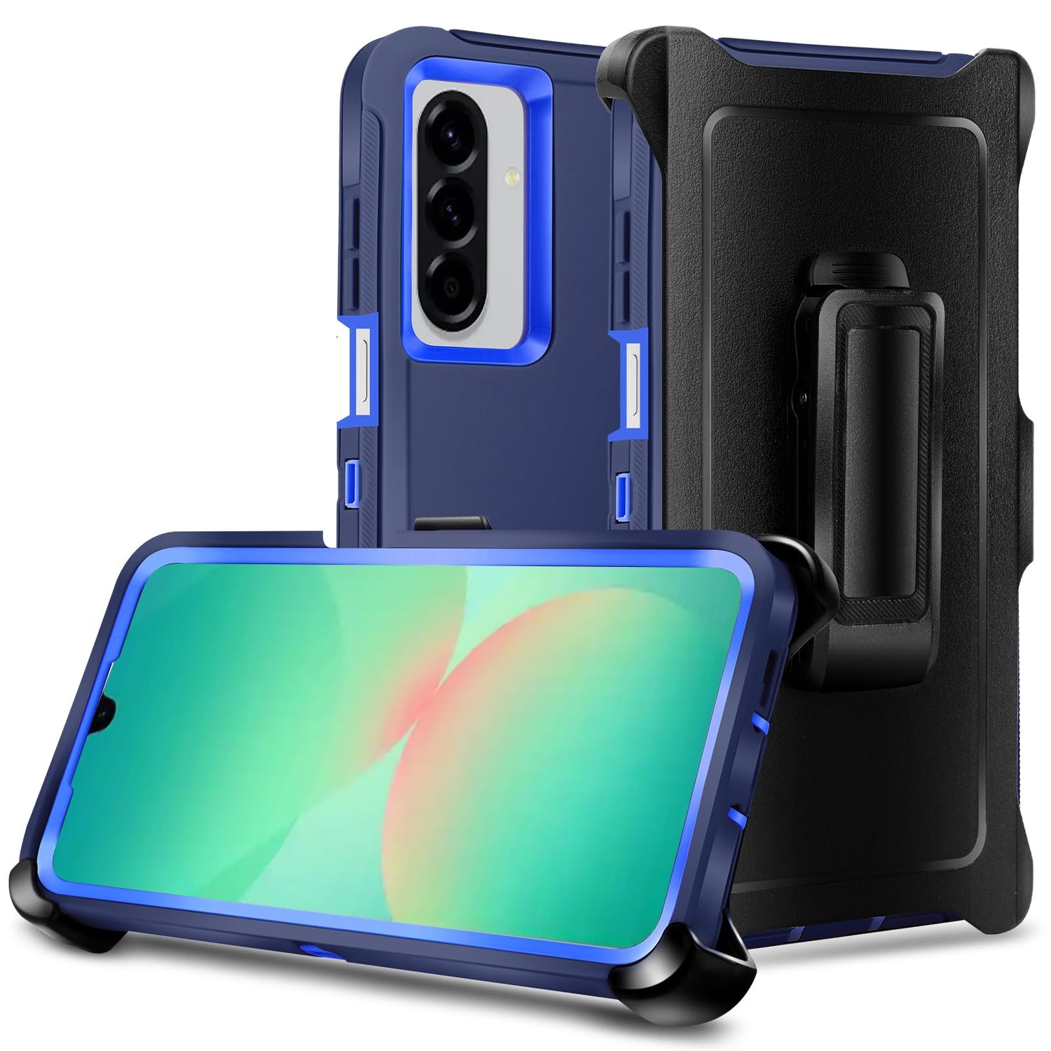 Belt Clip Case for Samsung Galaxy A25 (6.5"), 3 in 1 Full Body Shockproof Heavy Duty Military Grade Tough Durable Protection Case for Samsung Galaxy A25 5G 2024 Release
