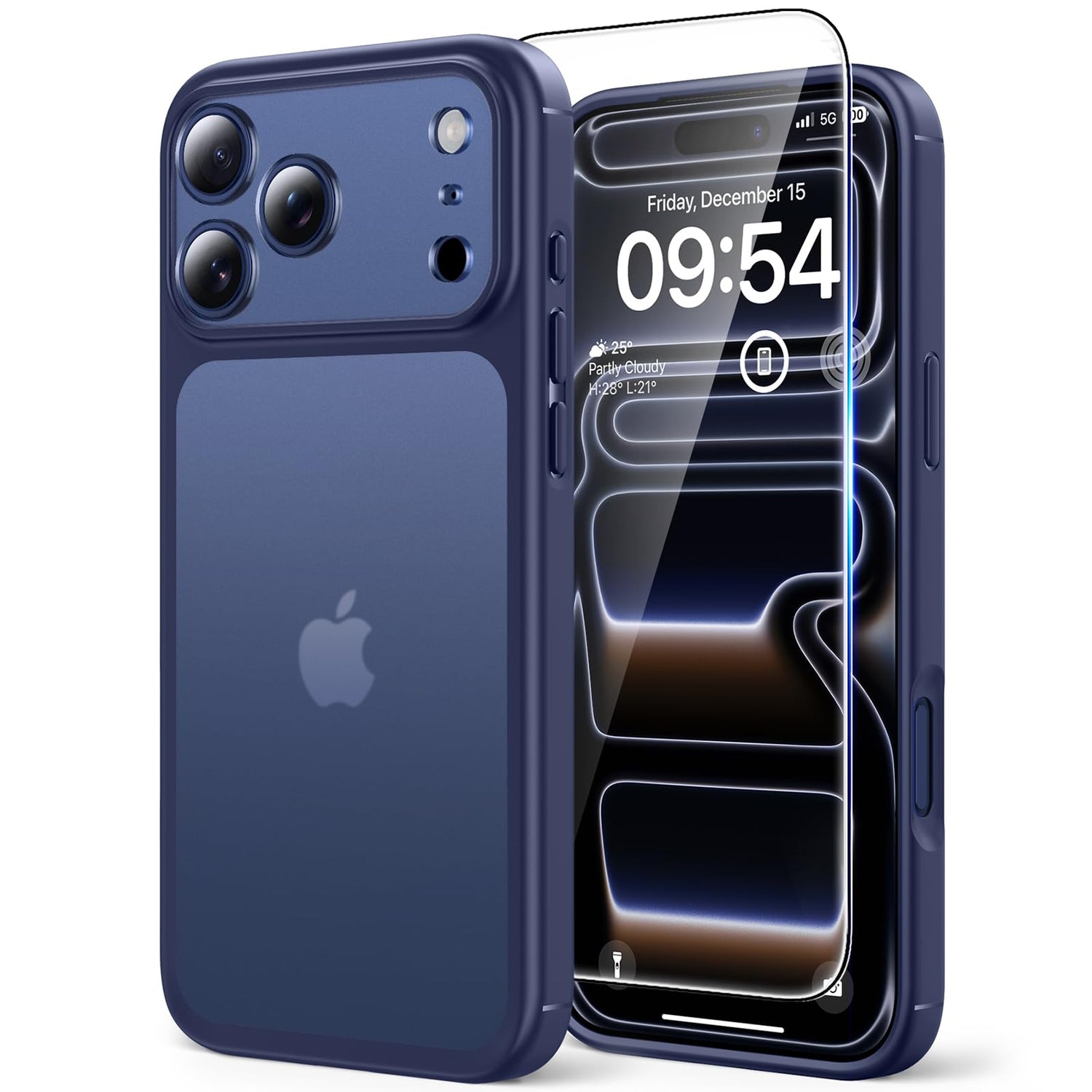 TAURI for iPhone 17 Case, Anti-Yellowing with Screen Protector, Military-Grade Protection Shockproof Slim Phone Case for iPhone 17, Clear