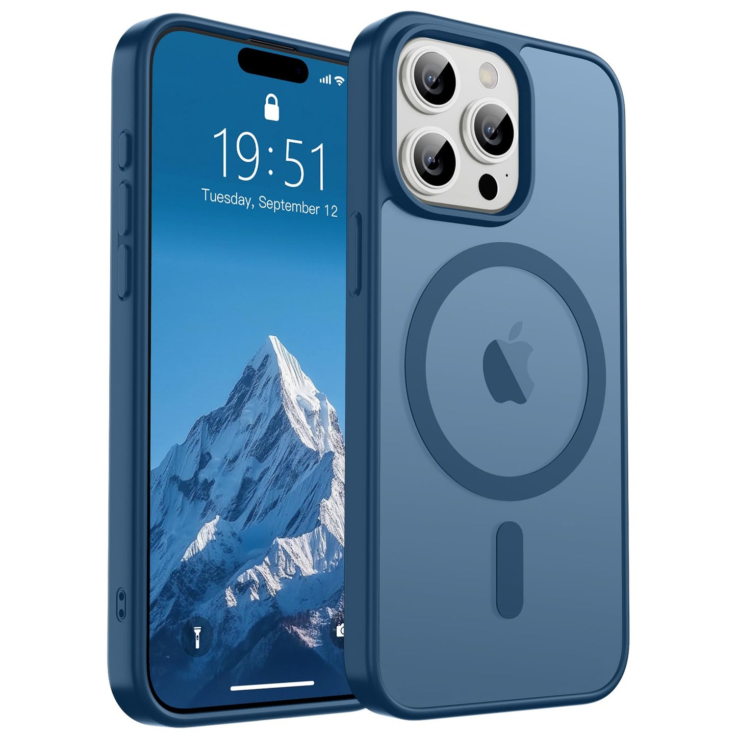 SUPFINE Magnetic for iPhone 17 Case (Compatible with MagSafe)(Military Grade Drop Protection) Translucent Matte Shockproof with Anti-Fingerprint Phone Cover,Black