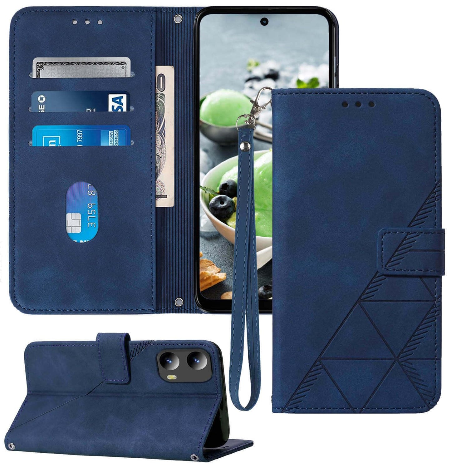 for Moto G Power 5G 2024 Case Wallet, Card Holder Slots, Wrist Strap, TPU Interior Protective, Stand PU Leather Flip Cover for Moto G Power 5G 2024 (Black)