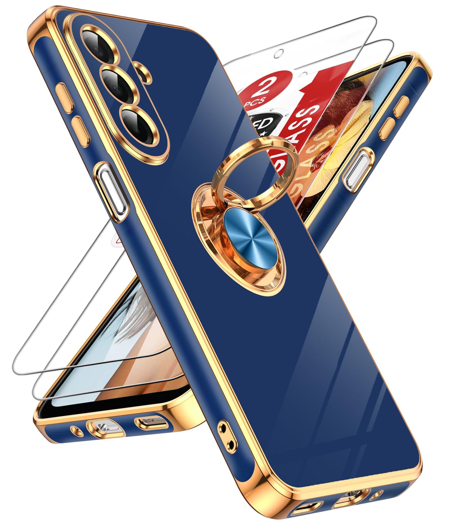 LeYi for Galaxy A37 5G Phone Case with 360°Rotatable Magnetic Kickstand