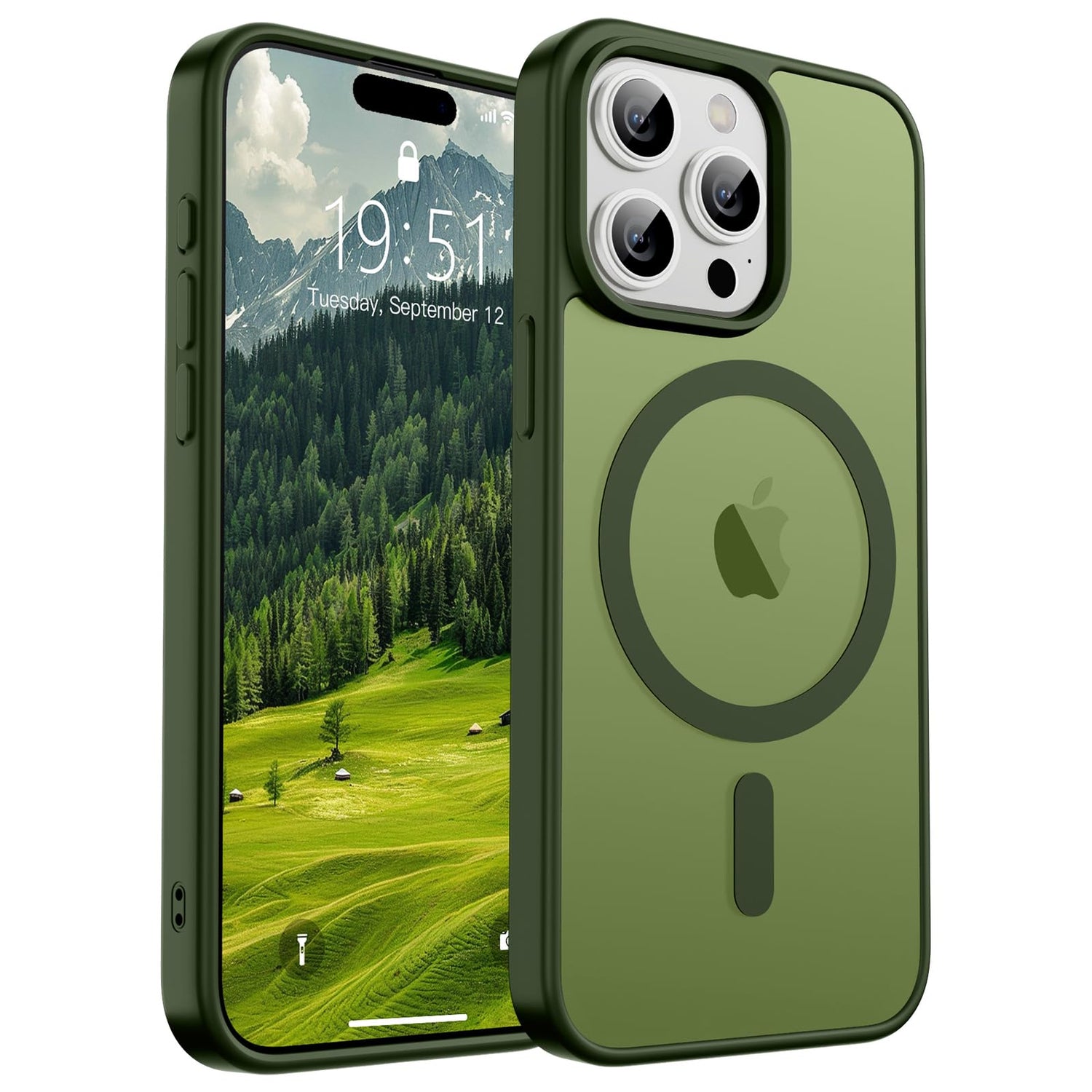 SUPFINE Magnetic for iPhone 17 Case (Compatible with MagSafe)(Military Grade Drop Protection) Translucent Matte Shockproof with Anti-Fingerprint Phone Cover,Black