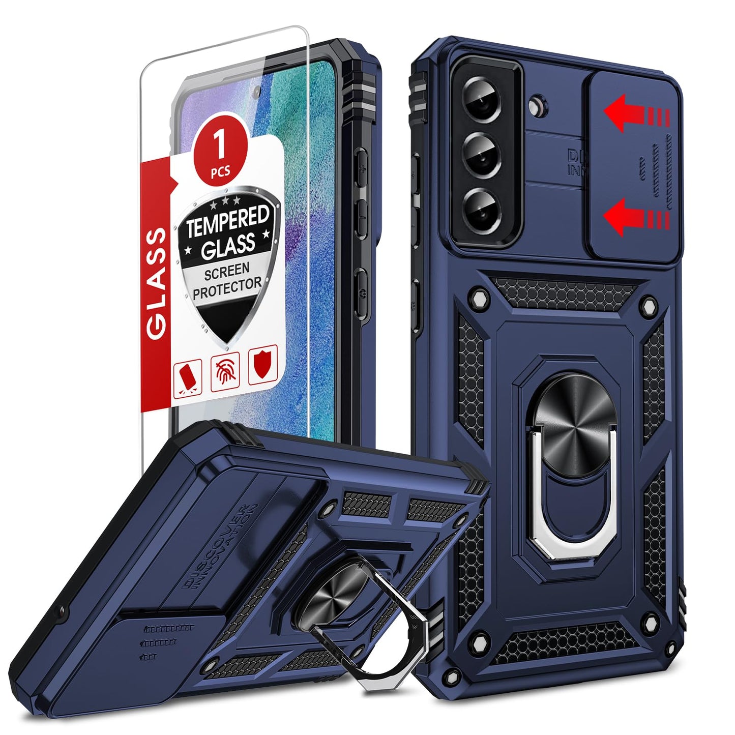 LeYi for Motorola Moto G Stylus 2025-Case: 【𝐍𝐨𝐭 𝐅𝐢𝐭 𝐌𝐨𝐭𝐨 𝐆 𝟐𝟎𝟐𝟓】Moto G Stylus 2026 Case 5G, Slide Camera Cover Screen Protector, Tough Armor Android Unlocked Phone Magnetic Stand, Black