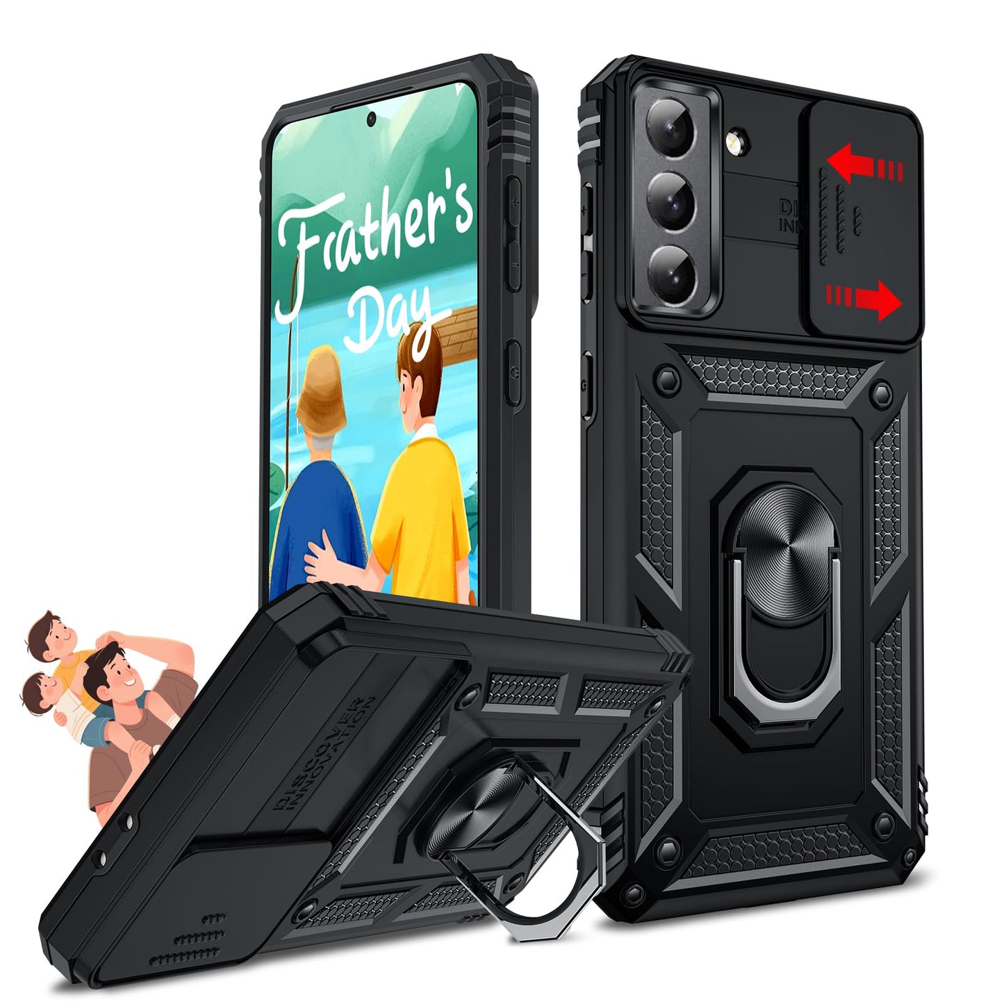 LeYi for Motorola Moto G Stylus 2025-Case: 【𝐍𝐨𝐭 𝐅𝐢𝐭 𝐌𝐨𝐭𝐨 𝐆 𝟐𝟎𝟐𝟓】Moto G Stylus 2026 Case 5G, Slide Camera Cover Screen Protector, Tough Armor Android Unlocked Phone Magnetic Stand, Black