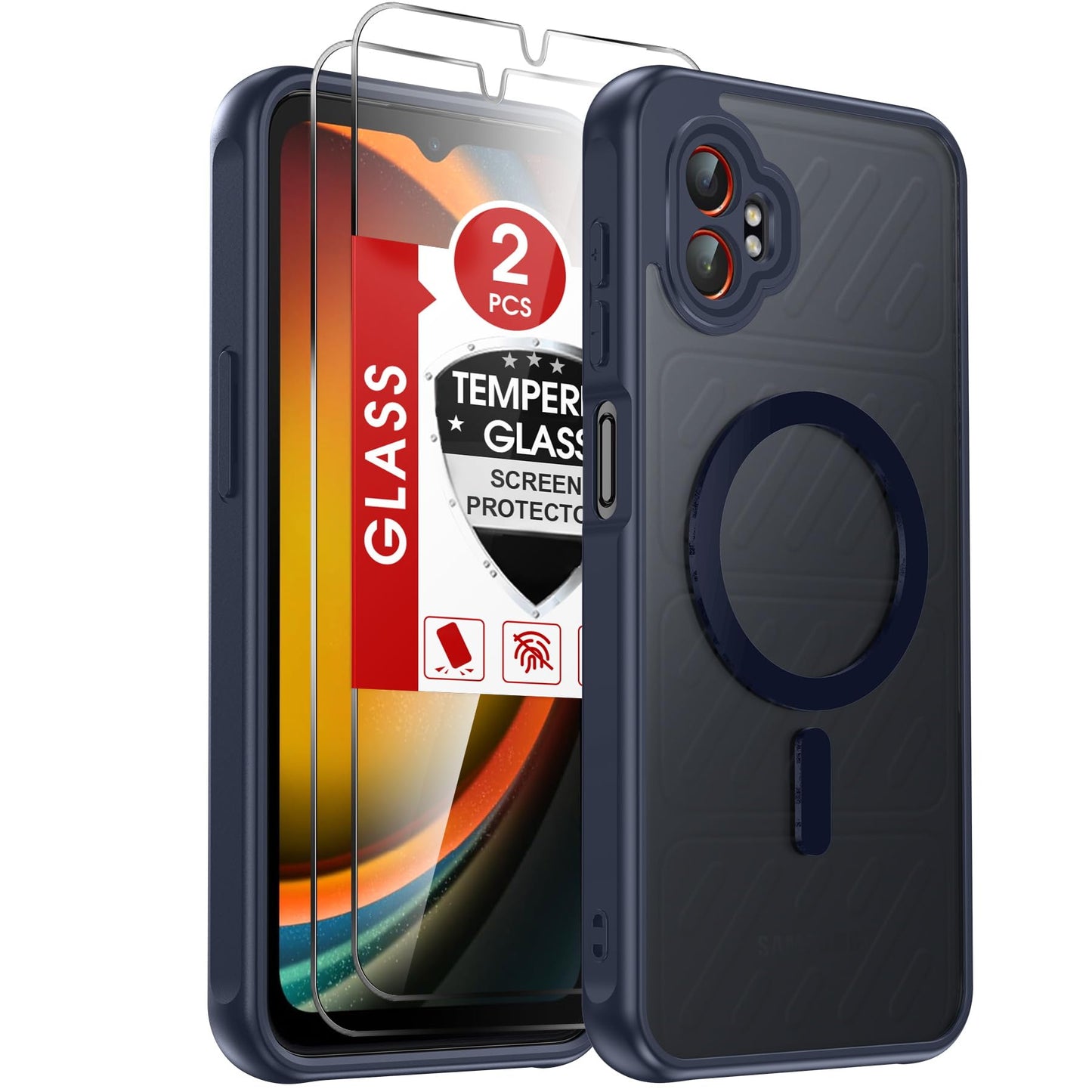 LeYi for Samsung Galaxy A37-5G Phone Case [Magnet Fit] Slim Frosted, Black