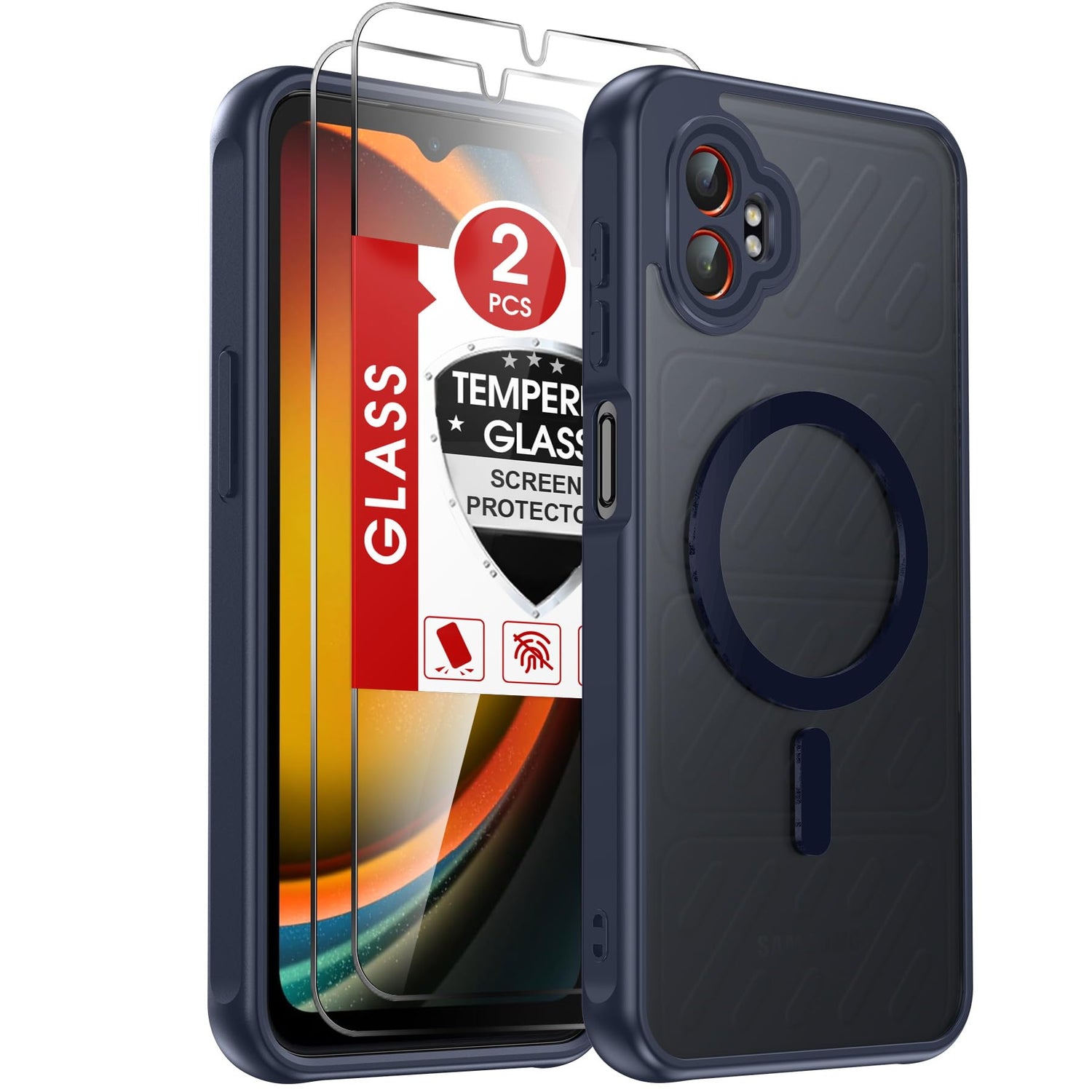 LeYi for Samsung Galaxy A37-5G Phone Case [Magnet Fit] Slim Frosted, Black