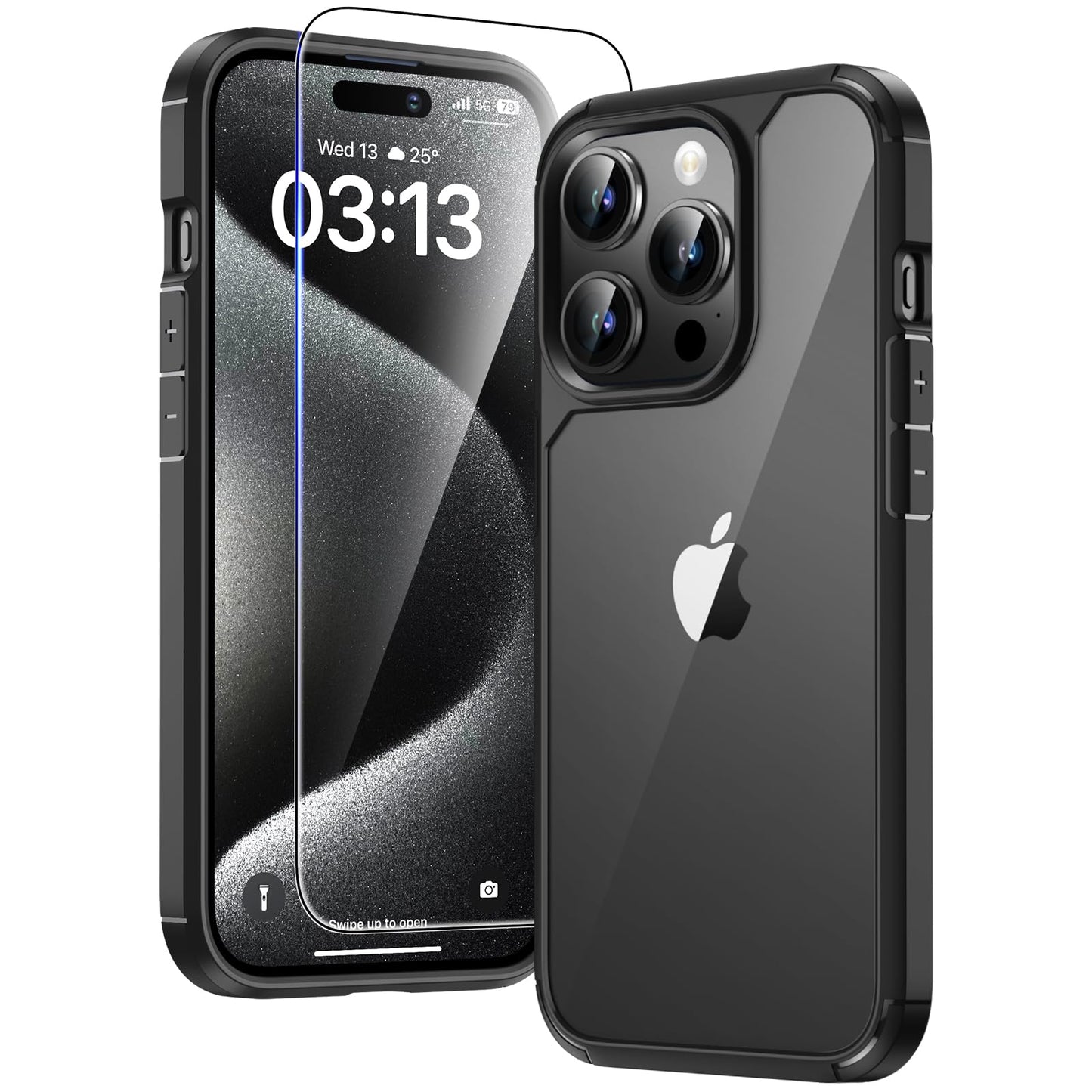 TAURI for iPhone 17 Case, Anti-Yellowing with Screen Protector, Military-Grade Protection Shockproof Slim Phone Case for iPhone 17, Clear