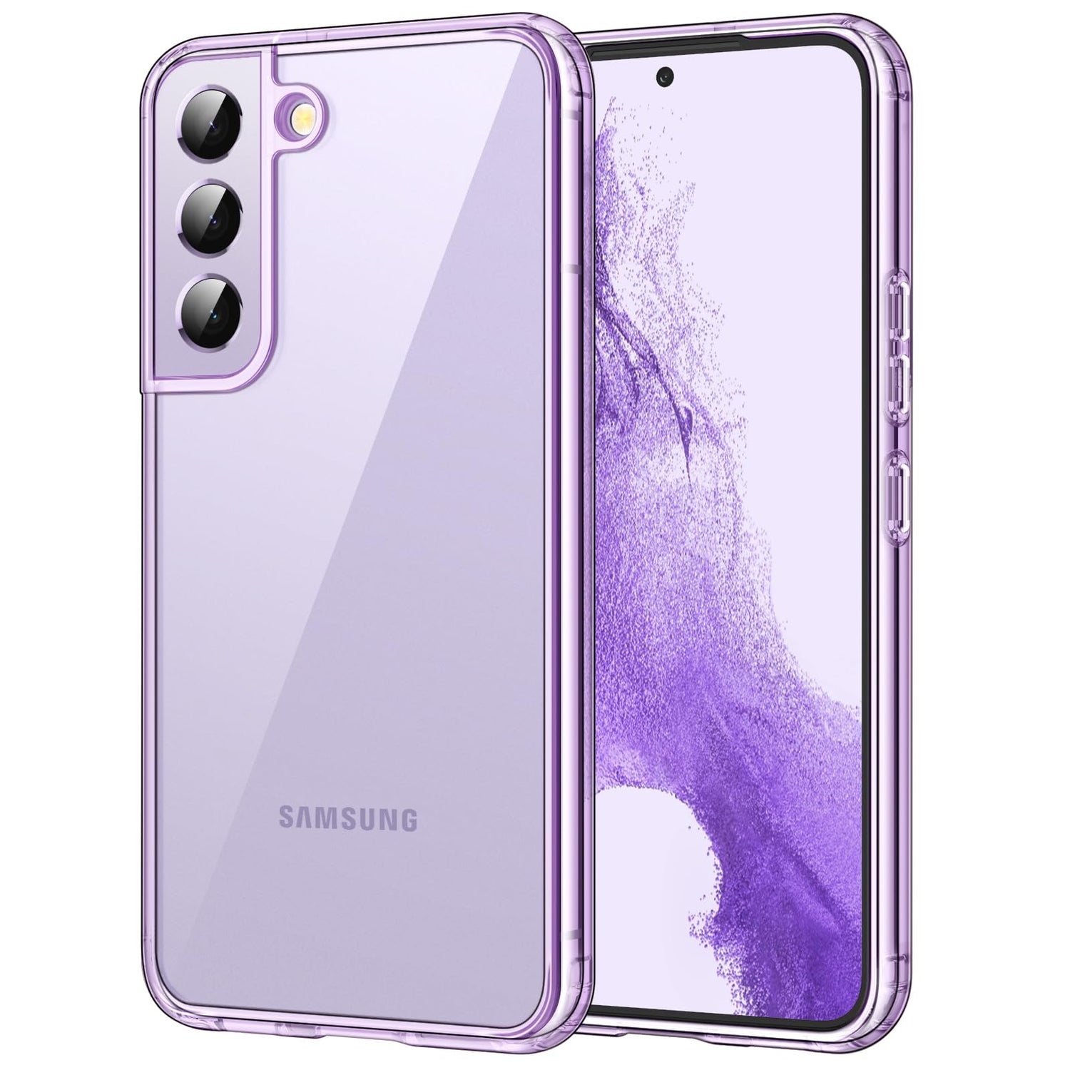 JETech Case for Samsung Galaxy S22 5G 6.1-Inch, Non-Yellowing Shockproof Bumper Protective Phone Cover, Anti-Scratch Hard PC Back (Clear)
