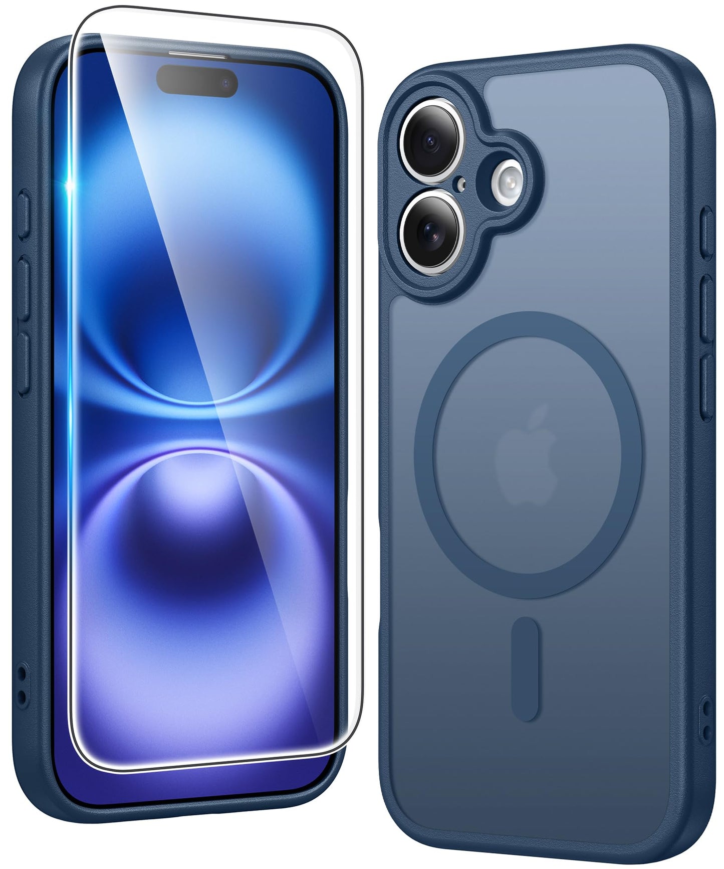 FNTCASE for iPhone 17 Case Clear: Magnetic Phone Cases with Screen Protector Drop Proof Compatible with Magsafe Slim Anti Yellowing Rugged Shockproof Protective Transparent Cell Cover (A-Clear)