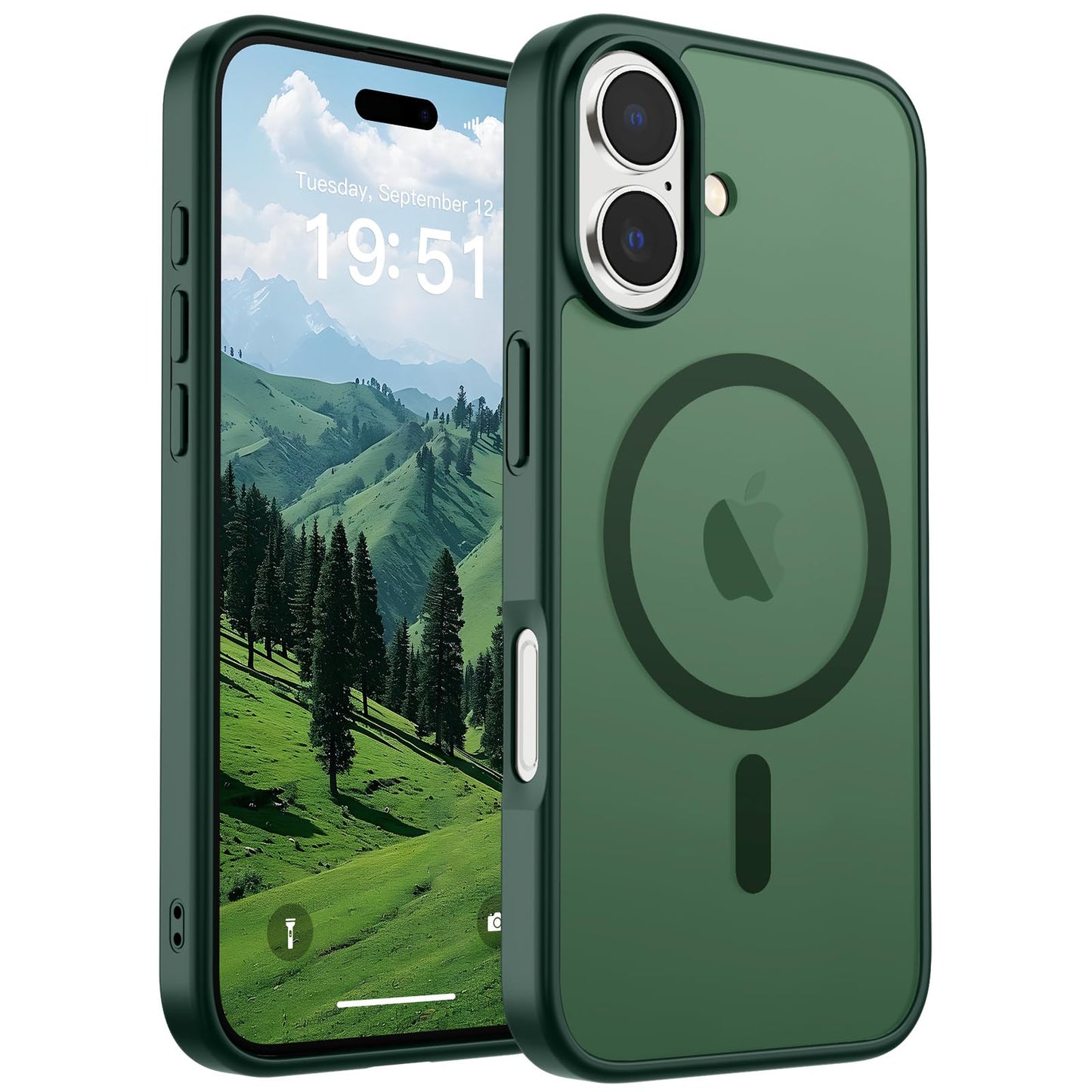 SUPFINE Magnetic for iPhone 17 Case (Compatible with MagSafe)(Military Grade Drop Protection) Translucent Matte Shockproof with Anti-Fingerprint Phone Cover,Black