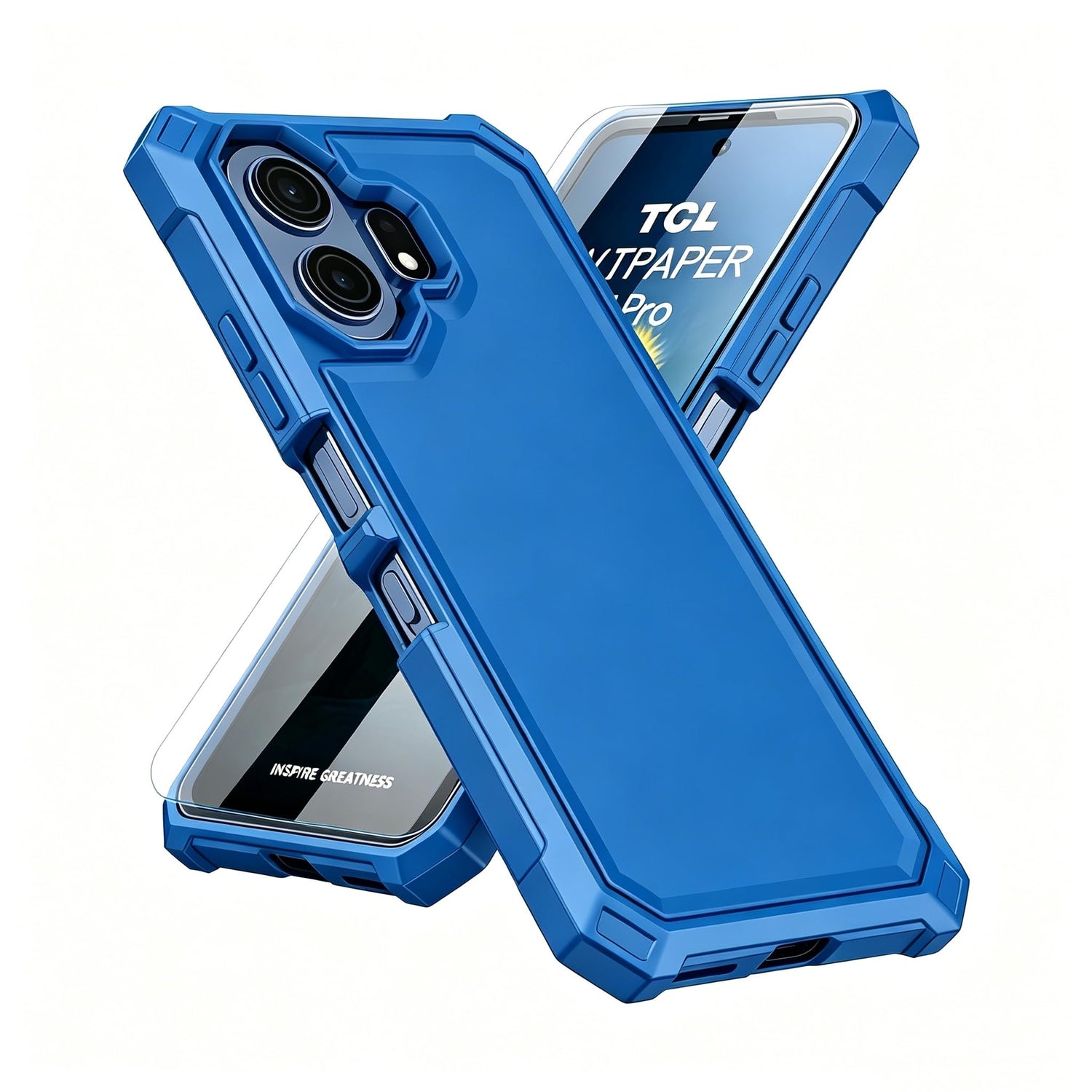 for TCL NXTPAPER 70 Pro 5G Phone Case with Screen Protector Clear