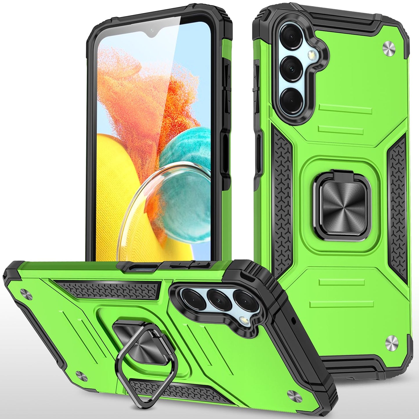 Dionsibei Galaxy A25 5G Case Military Grade Built-in Kickstand Case with Stand Holster Armor Heavy Duty Shockproof Cover Protective Case for Samsung Galaxy A25 5G Phone Case for Men Women (Blue)