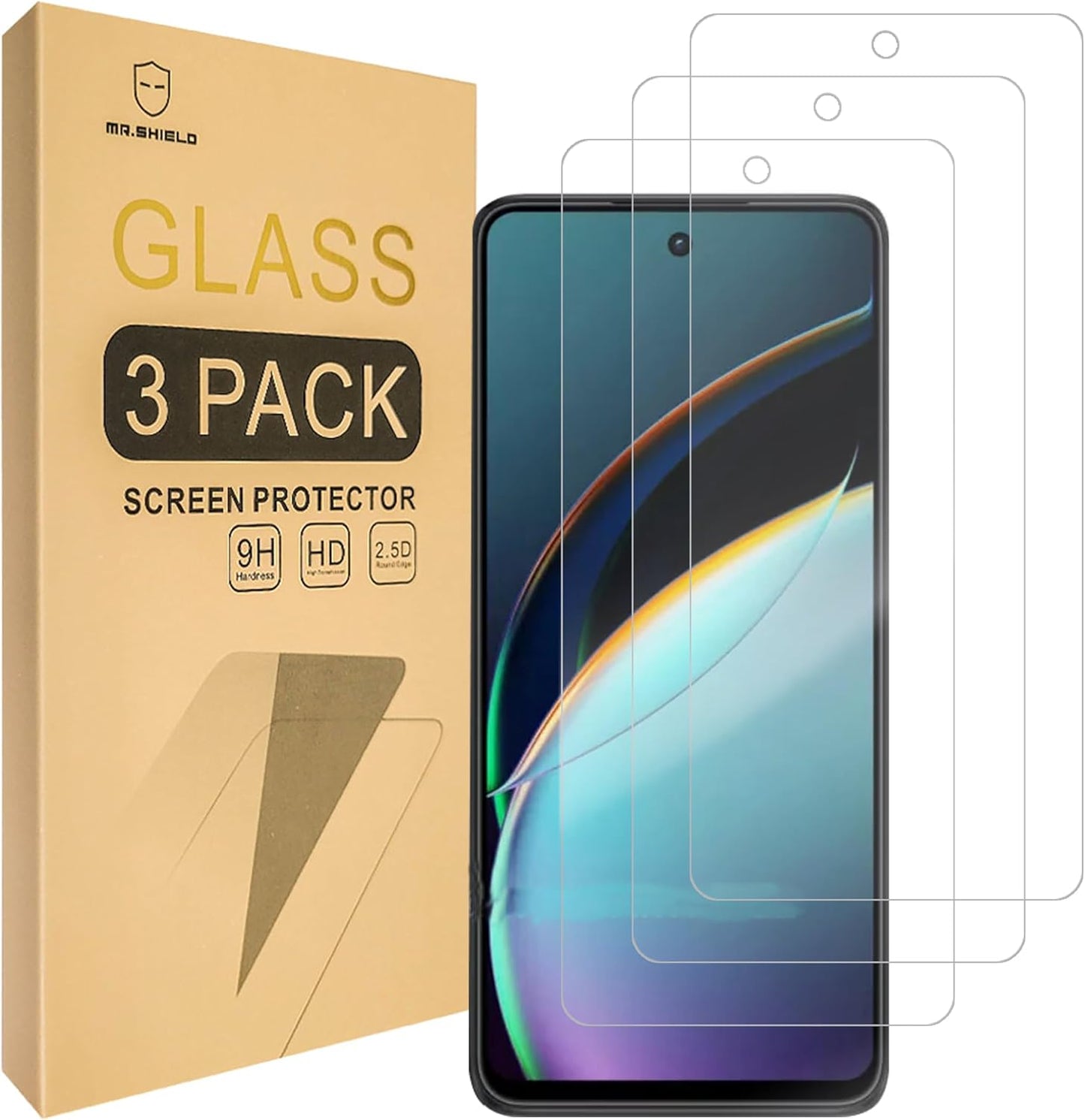 Mr.Shield Screen Protector compatible with Motorola Moto G 5G (2024) [Tempered Glass] [3-PACK] [Japan Glass with 9H Hardness]