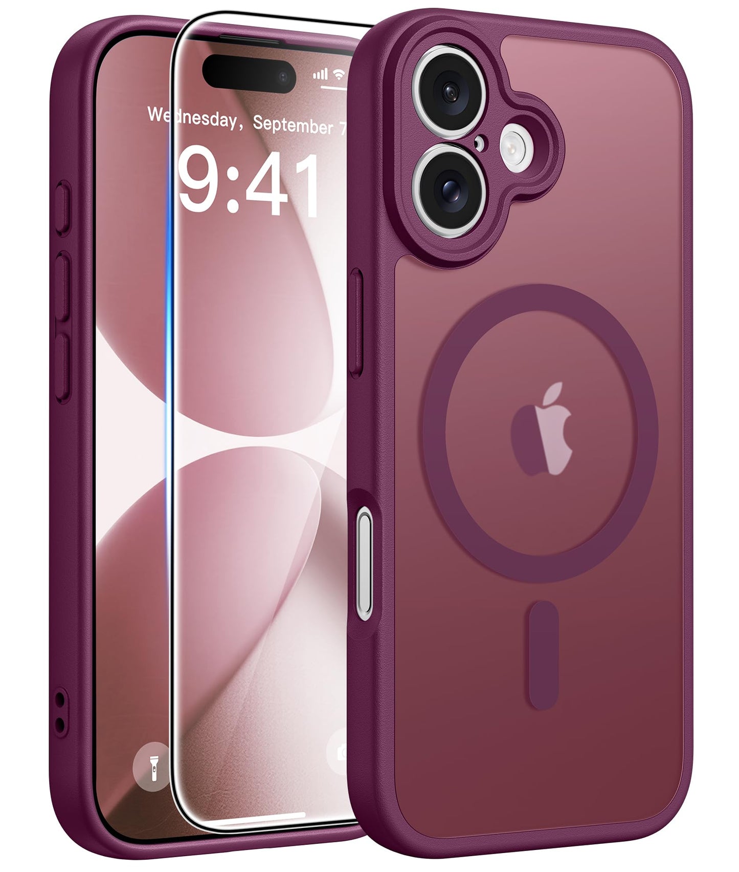 FNTCASE for Motorola Edge 2026 Magnetic Case: [Compatible with Magsafe] Translucent Matte Cases with [Screen Protector] Military Grade Shockproof Protective Phone Cover(6.5 inch/Black)