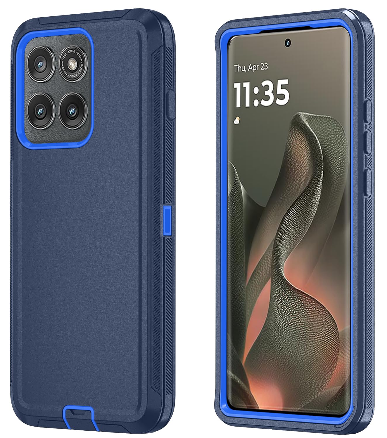 Qinmay Phone Case for Motorola Moto Edge 5G 2025 Case, Heavy Duty Shockproof & Dropproof 3-Layer Cover Phone Case for Moto Edge 2025 (WineRedPink)