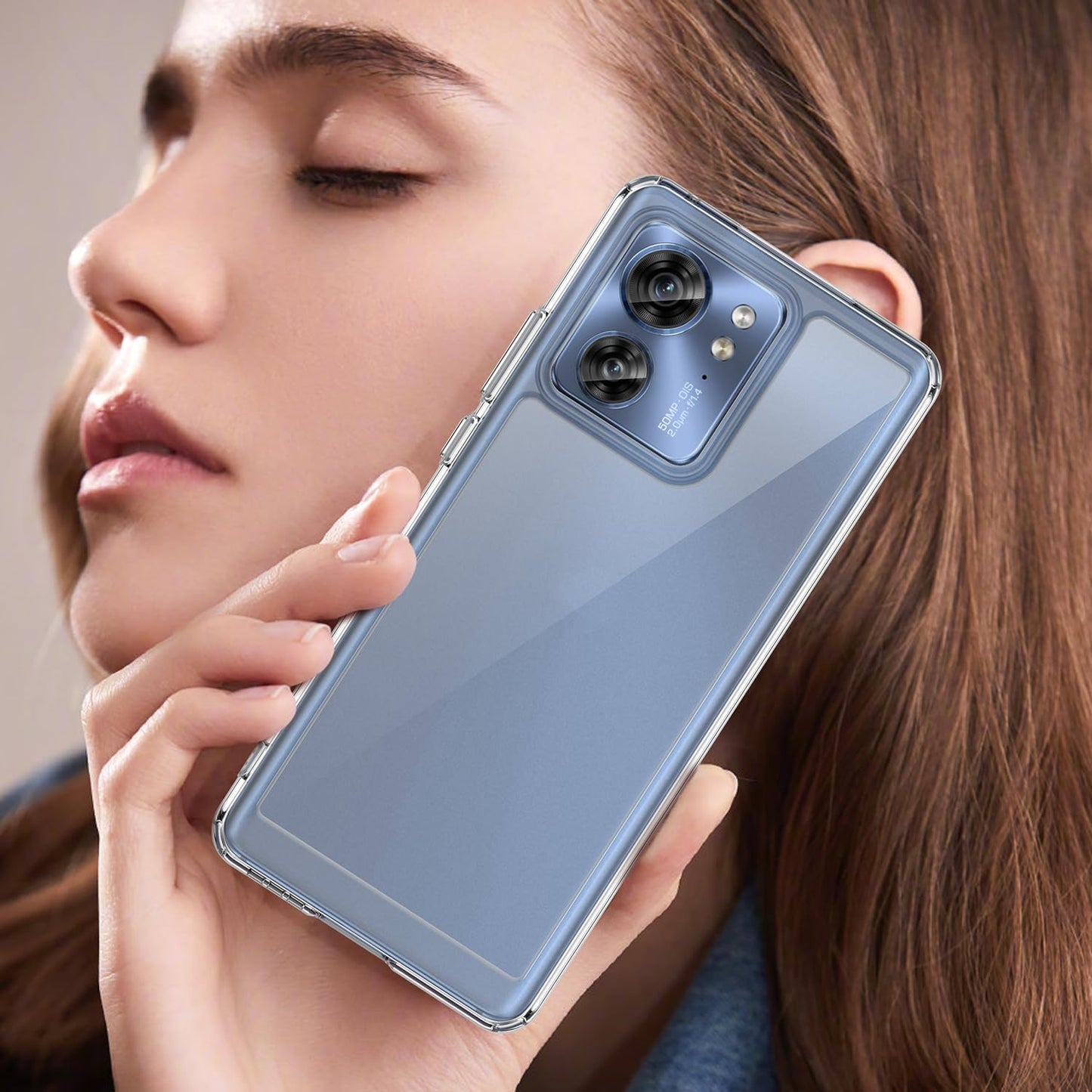 for Motorola Moto Edge 2023 Case,Slim Thin Lightweight Hard PC Crystal Cover Soft Bumper Shockproof Protection Phone Case for Motorola Moto Edge 2023 (Clear)