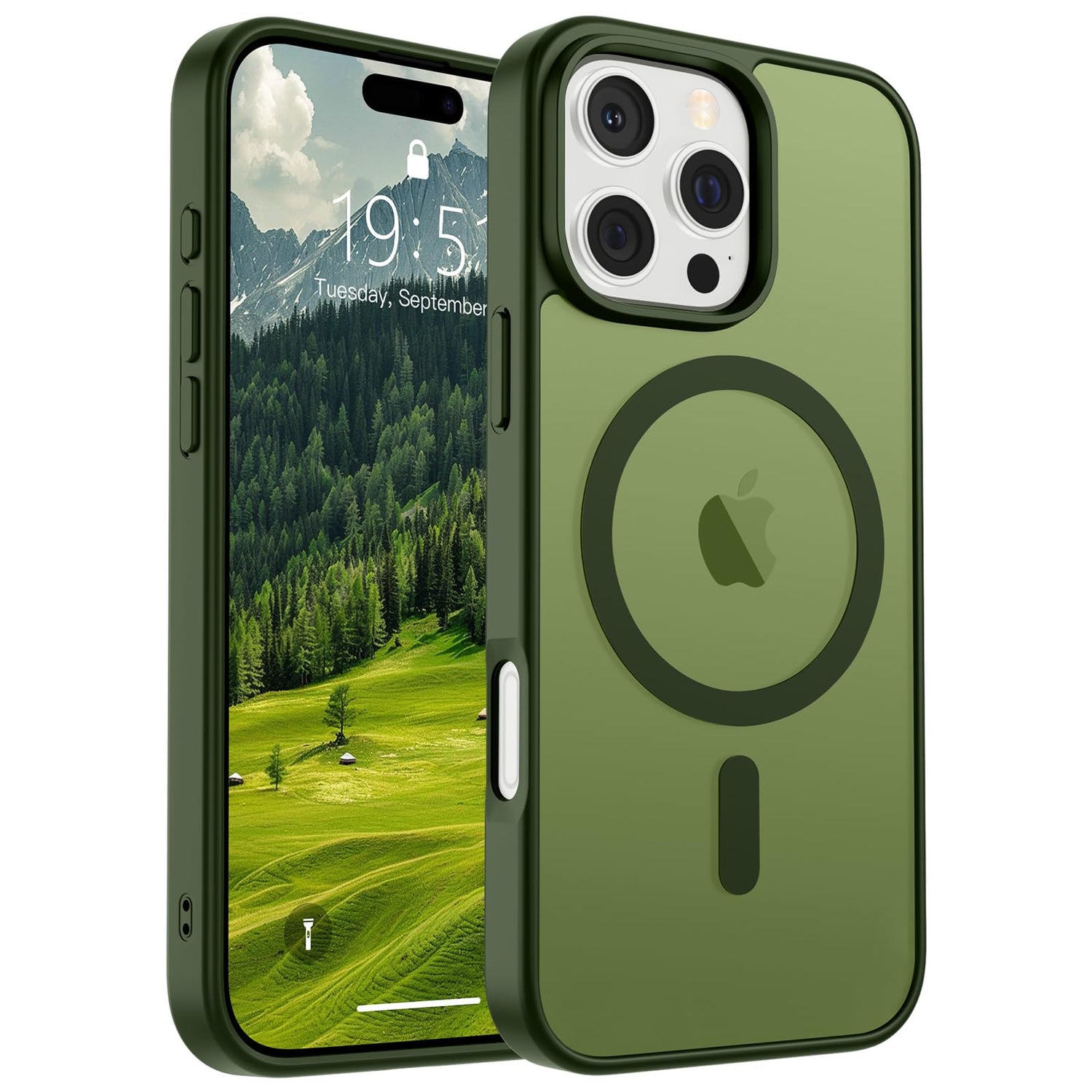 SUPFINE Magnetic for iPhone 17 Case (Compatible with MagSafe)(Military Grade Drop Protection) Translucent Matte Shockproof with Anti-Fingerprint Phone Cover,Black
