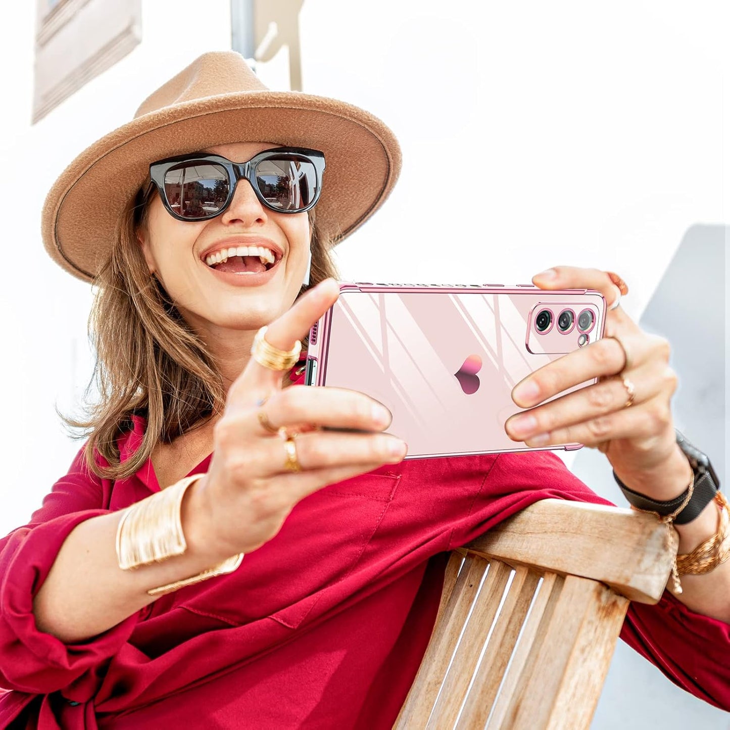 LeYi for Galaxy S20 FE 5G Case: with Screen Protector [2 Pcs]+ Full Camera Protection, Love Heart Plating Girly Women Cute Luxury Soft TPU Case for Samsung S20 Fe, Pink