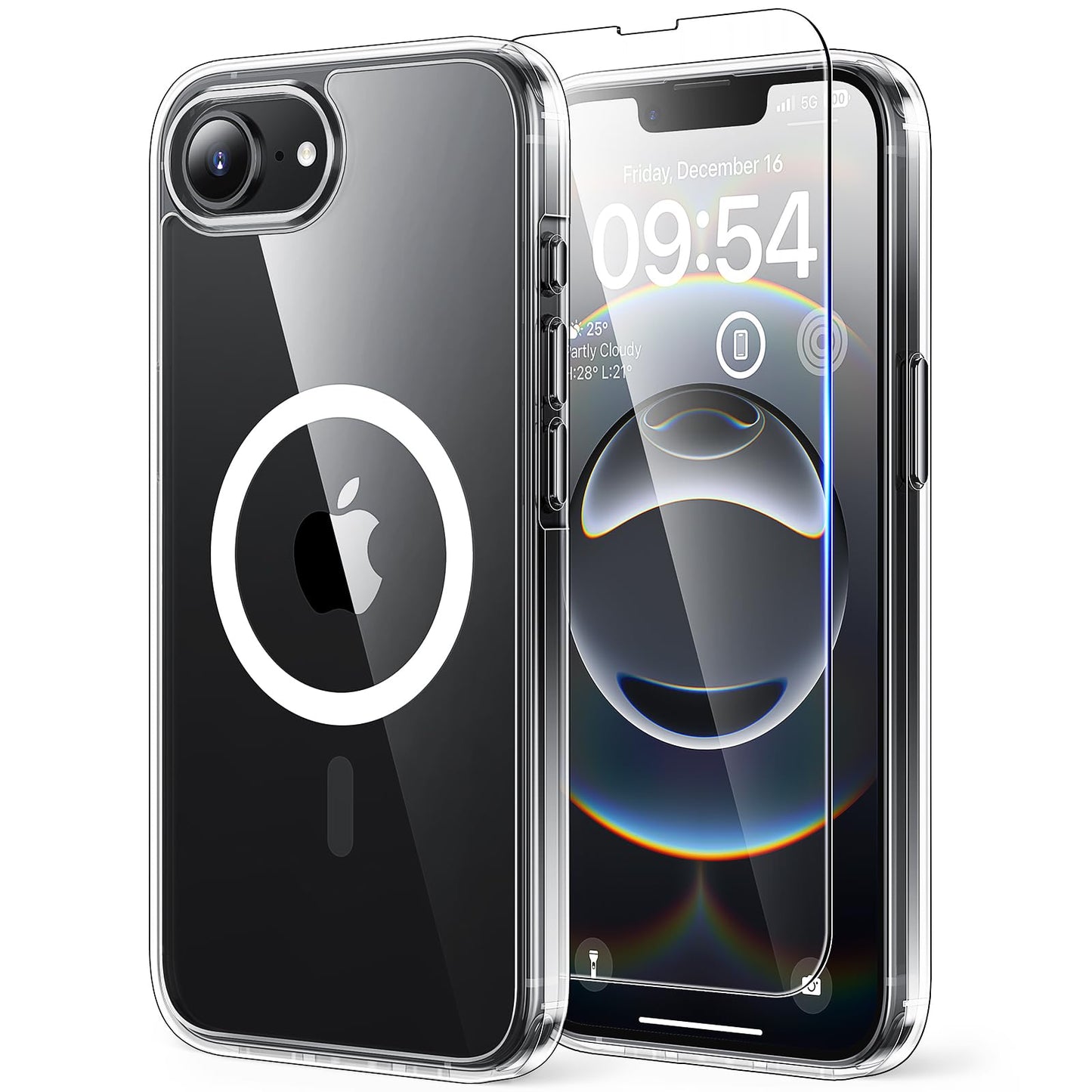 TAURI for iPhone 17 Case, Anti-Yellowing with Screen Protector, Military-Grade Protection Shockproof Slim Phone Case for iPhone 17, Clear
