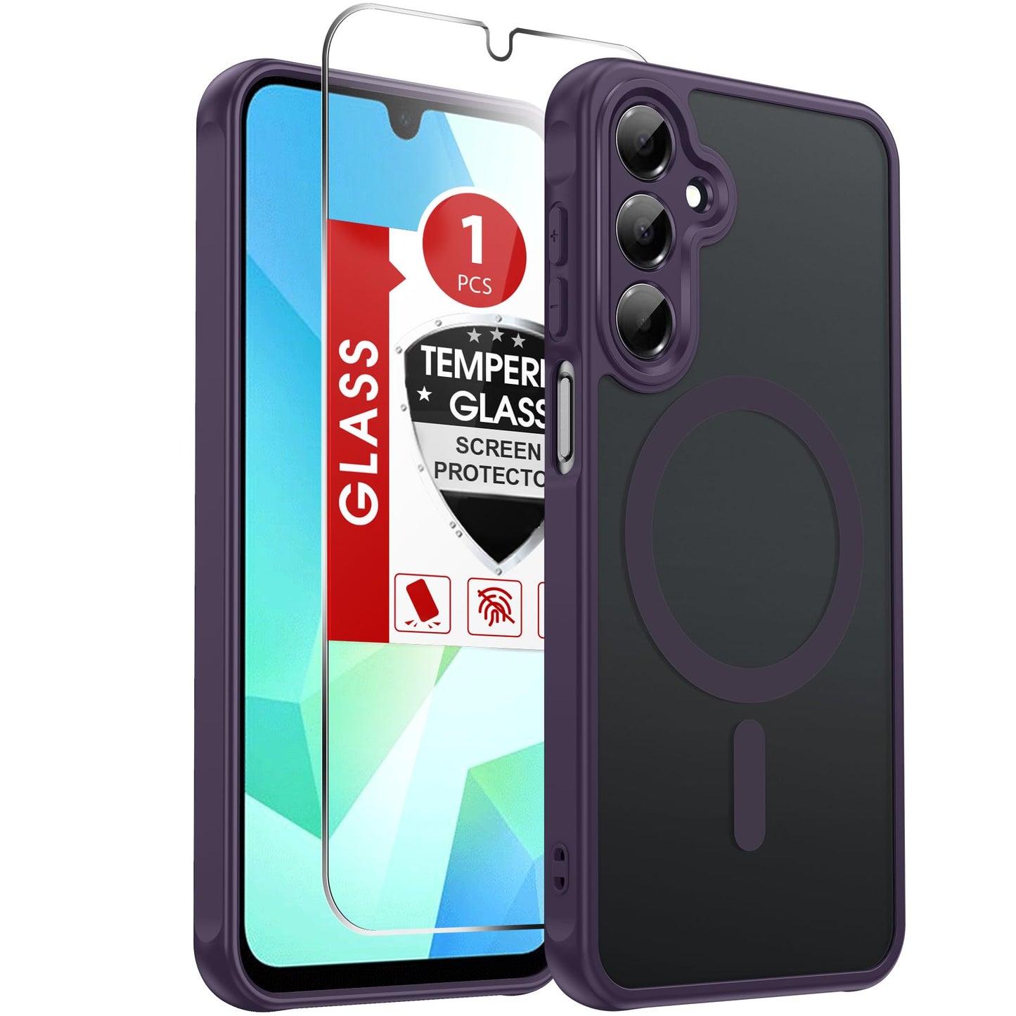 LeYi for Motorola Moto G-2026 Phone Case: Moto G Play 2026/2025 Case with [2 Packs] Screen Protector, [MagSafe Fit] Raised Camera Guard, Matte Translucent Slim para Moto G 2026/2025 Case, Black