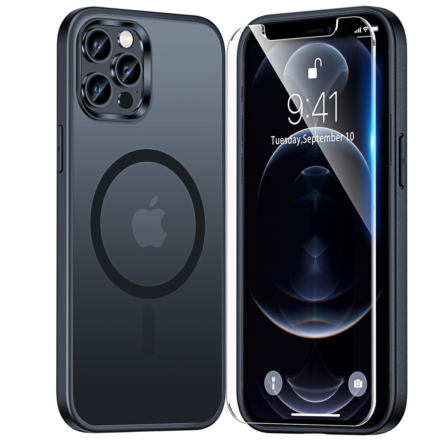 TAURI for iPhone 17 Case, Anti-Yellowing with Screen Protector, Military-Grade Protection Shockproof Slim Phone Case for iPhone 17, Clear