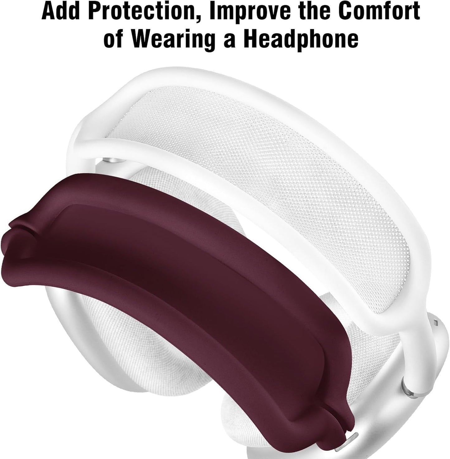 Filoto Case for Airpods Max Headphones,Ear Pad Case Cover/Ear Cups Co ver/Headband for AirPods Max(USB-C/Lightning)(2024/2020),Silicone for Apple Airpod Max,Accessories Cases(Burgundy)