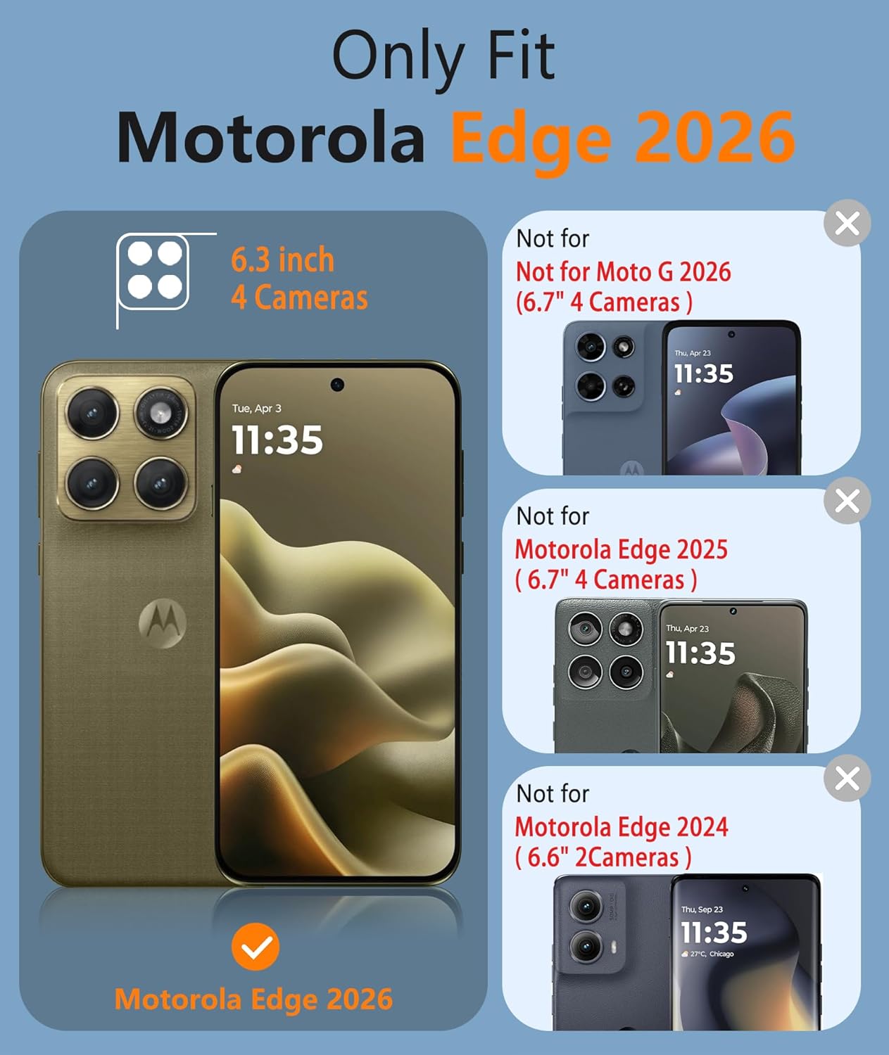 FNTCASE for Motorola Edge 2026 Case: Moto Edge 2026 Case with Screen Protector Non-Slip 14FT Military Grade Drop Protection, Shockproof, Slim Fit, Anti-Scratch TPU Matte Phone Cover (Black)