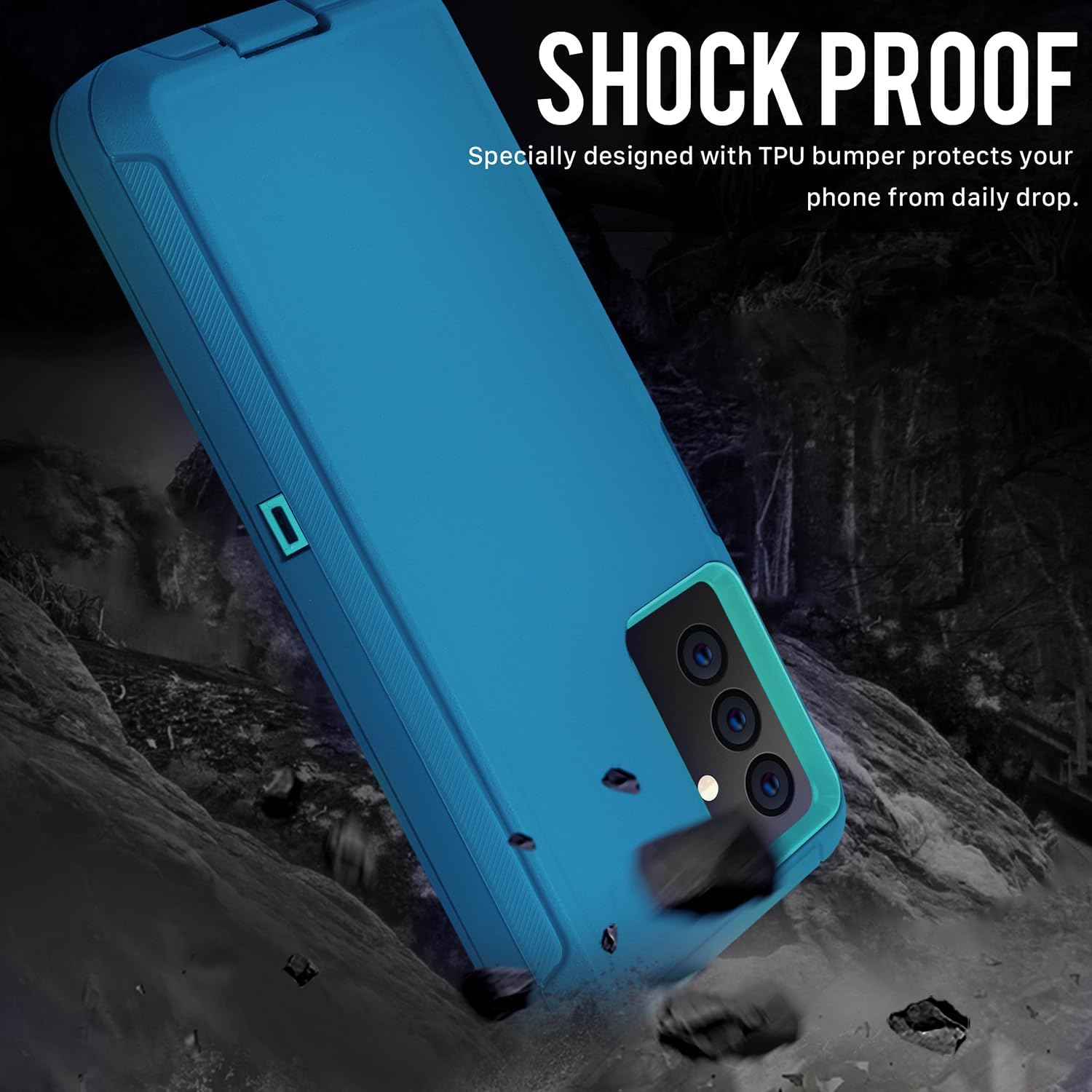 Belt Clip Case for Samsung Galaxy A25 (6.5"), 3 in 1 Full Body Shockproof Heavy Duty Military Grade Tough Durable Protection Case for Samsung Galaxy A25 5G 2024 Release