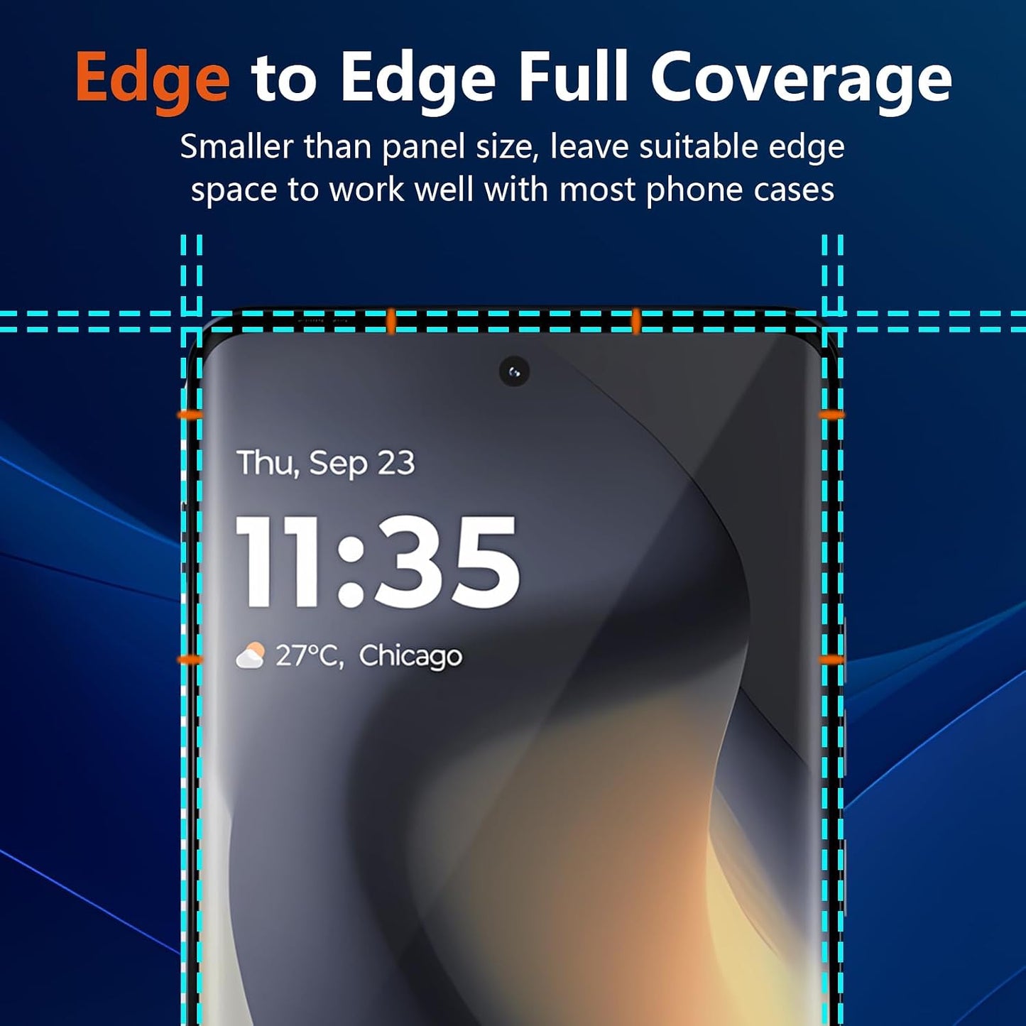 (3 Pack) For Motorola Edge 2024 Screen Protector，HD-Clear Tempered Glass Screen Protector [3D Touch][Bubble-Free][Anti-Scratch] Screen Protector Glass For Motorola Edge 2024/2023
