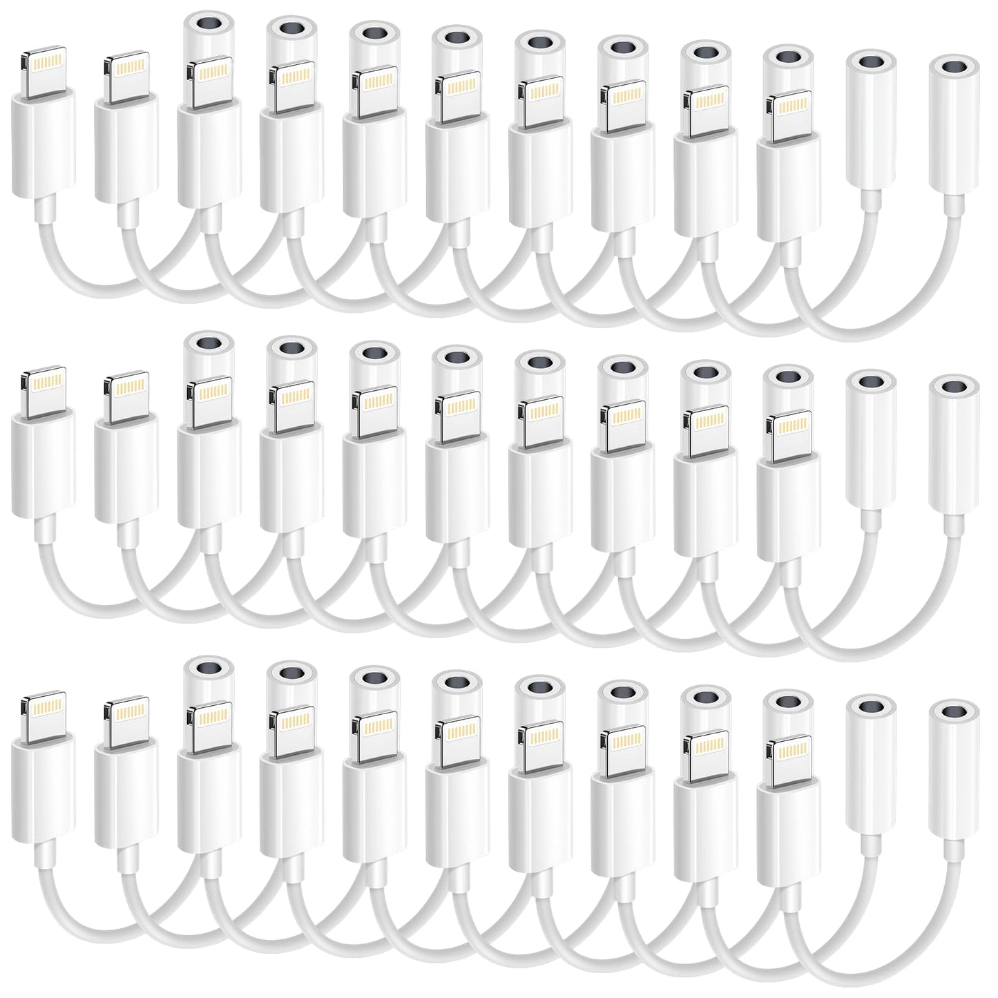 [Apple MFi Certified] 2 Pack Lightning to 3.5 mm Headphone Jack Adapter, iPhone Aux Adapter Converter Dongle Audio Cable Compatible with iPhone 14 13 12 11 X XS 8 7