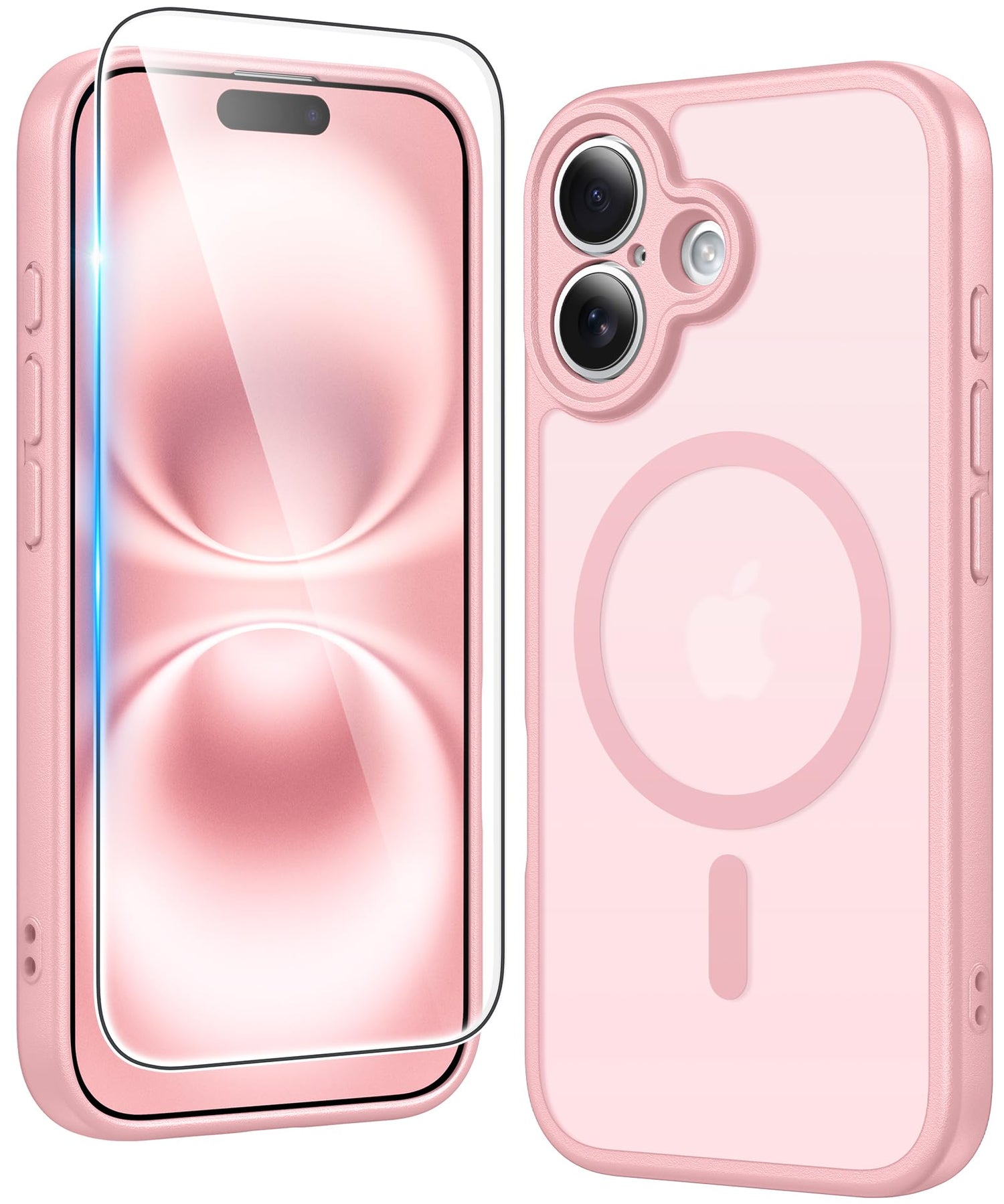 FNTCASE for iPhone 17 Case Clear: Magnetic Phone Cases with Screen Protector Drop Proof Compatible with Magsafe Slim Anti Yellowing Rugged Shockproof Protective Transparent Cell Cover (A-Clear)