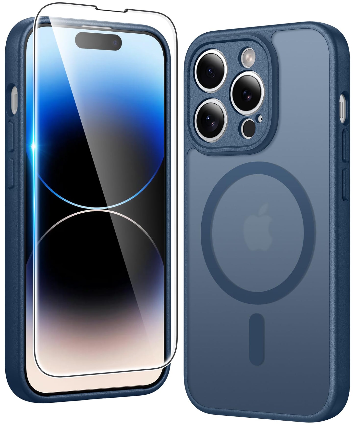 FNTCASE for iPhone 17 Case Clear: Magnetic Phone Cases with Screen Protector Drop Proof Compatible with Magsafe Slim Anti Yellowing Rugged Shockproof Protective Transparent Cell Cover (A-Clear)