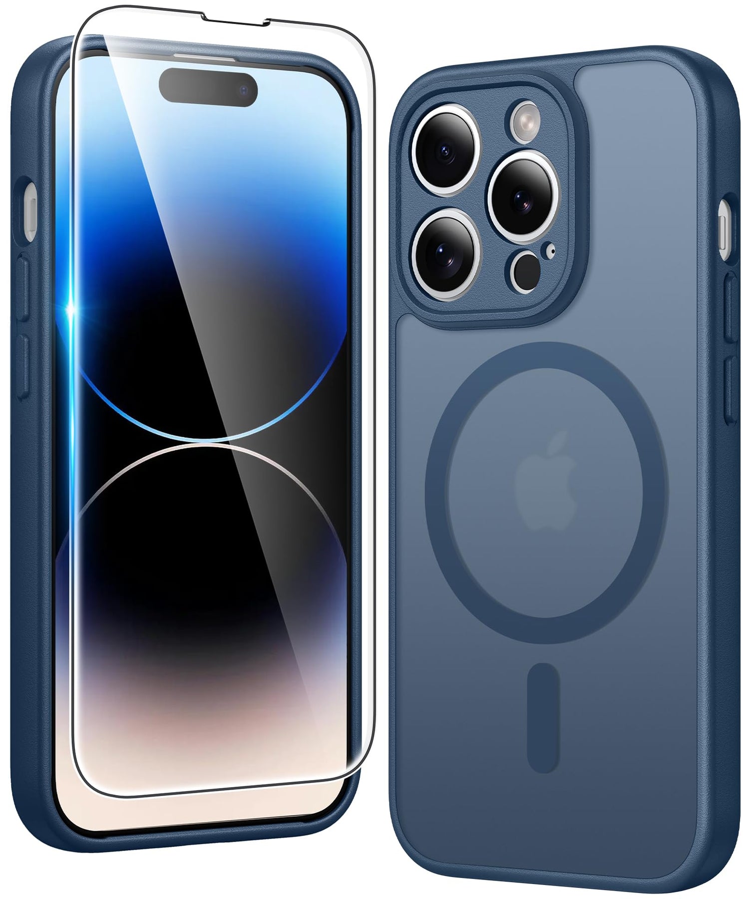 FNTCASE for iPhone 17 Case Clear: Magnetic Phone Cases with Screen Protector Drop Proof Compatible with Magsafe Slim Anti Yellowing Rugged Shockproof Protective Transparent Cell Cover (A-Clear)