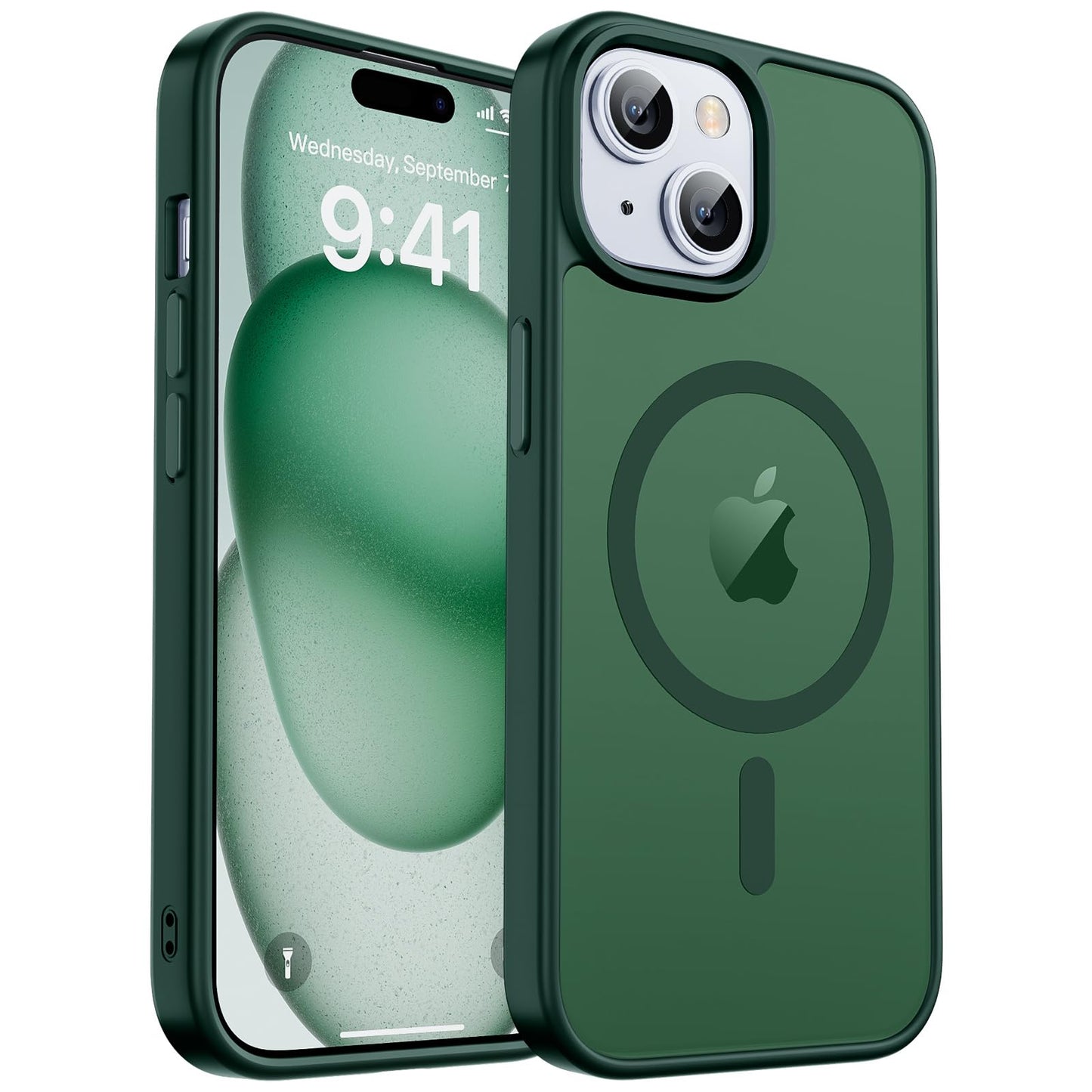 Magnetic for iPhone 17 Case, Upgraded [Camera Control Button] [Full Camera Protection] [with 1 Screen Protector] Translucent Matte Shockproof Protective Phone Cover, Mist Blue