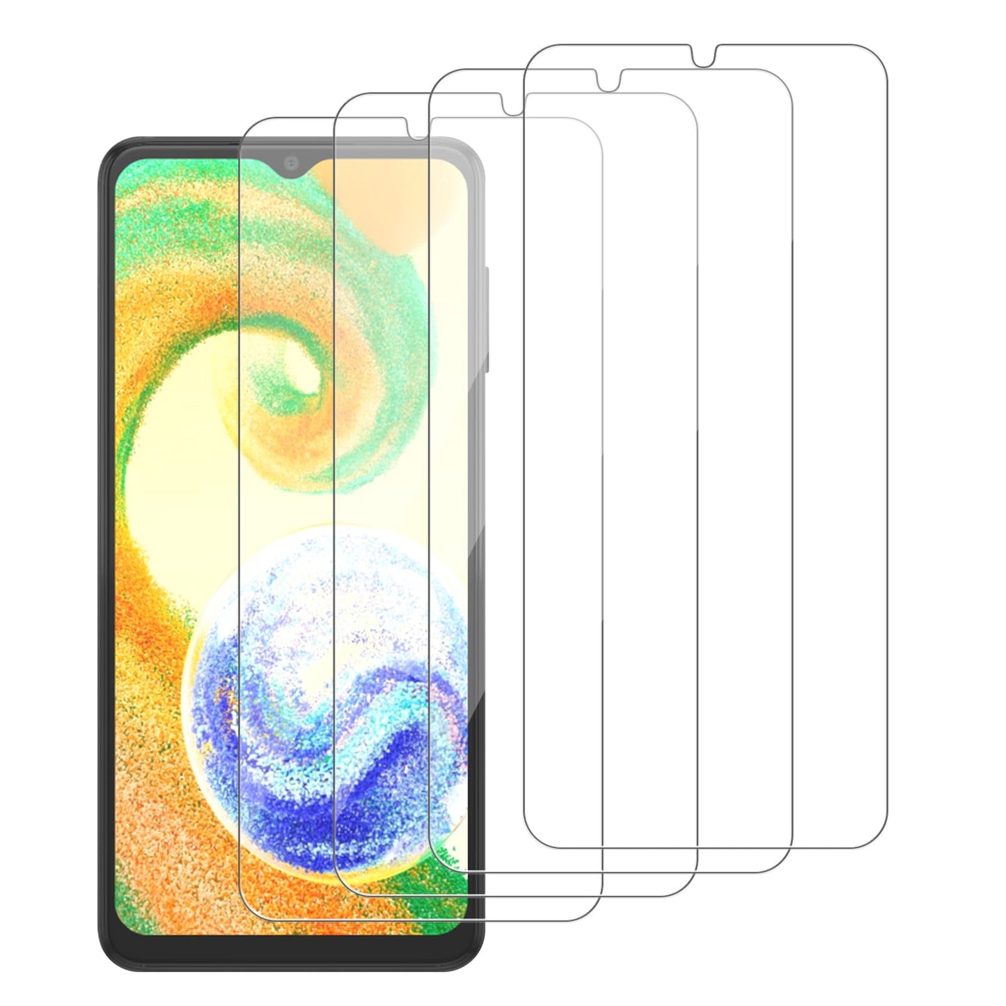 4 Pack Glass Screen Protector Compatible for Samsung Galaxy A25 5G / SM-A256E [9H Hardness]-HD Screen Tempered Glass, Scratch Resistant,Easy Install [Case Friendly]