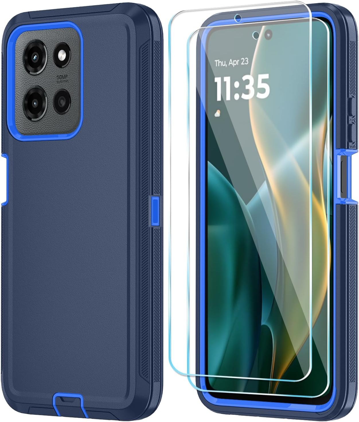 Qinmay Phone Case for Motorola Moto G Power 5G 2026 Case with HD Screen Protector, Heavy Duty Shockproof & Cover Phone Case for Moto G Power 2026,WineRedPink