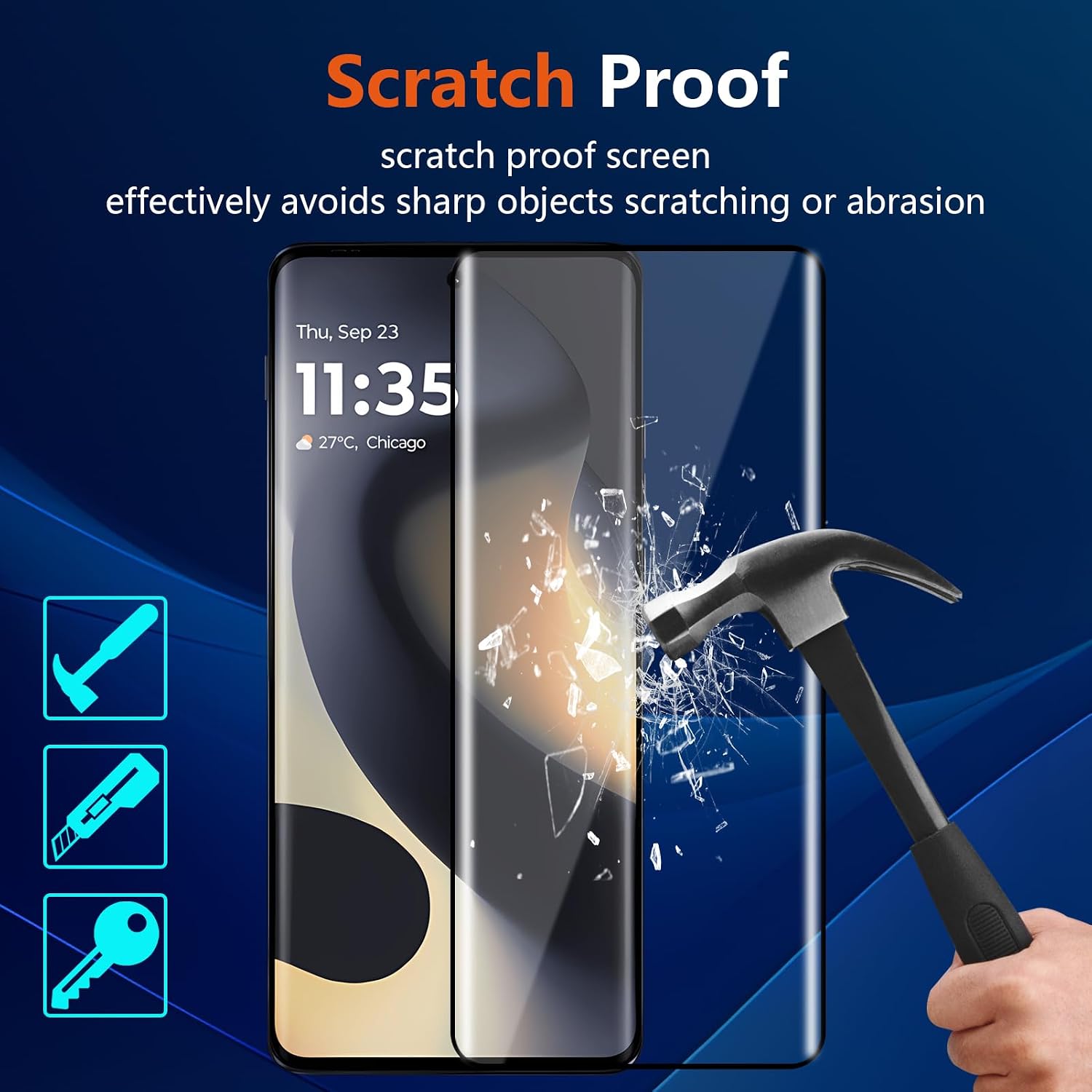 (3 Pack) For Motorola Edge 2024 Screen Protector，HD-Clear Tempered Glass Screen Protector [3D Touch][Bubble-Free][Anti-Scratch] Screen Protector Glass For Motorola Edge 2024/2023