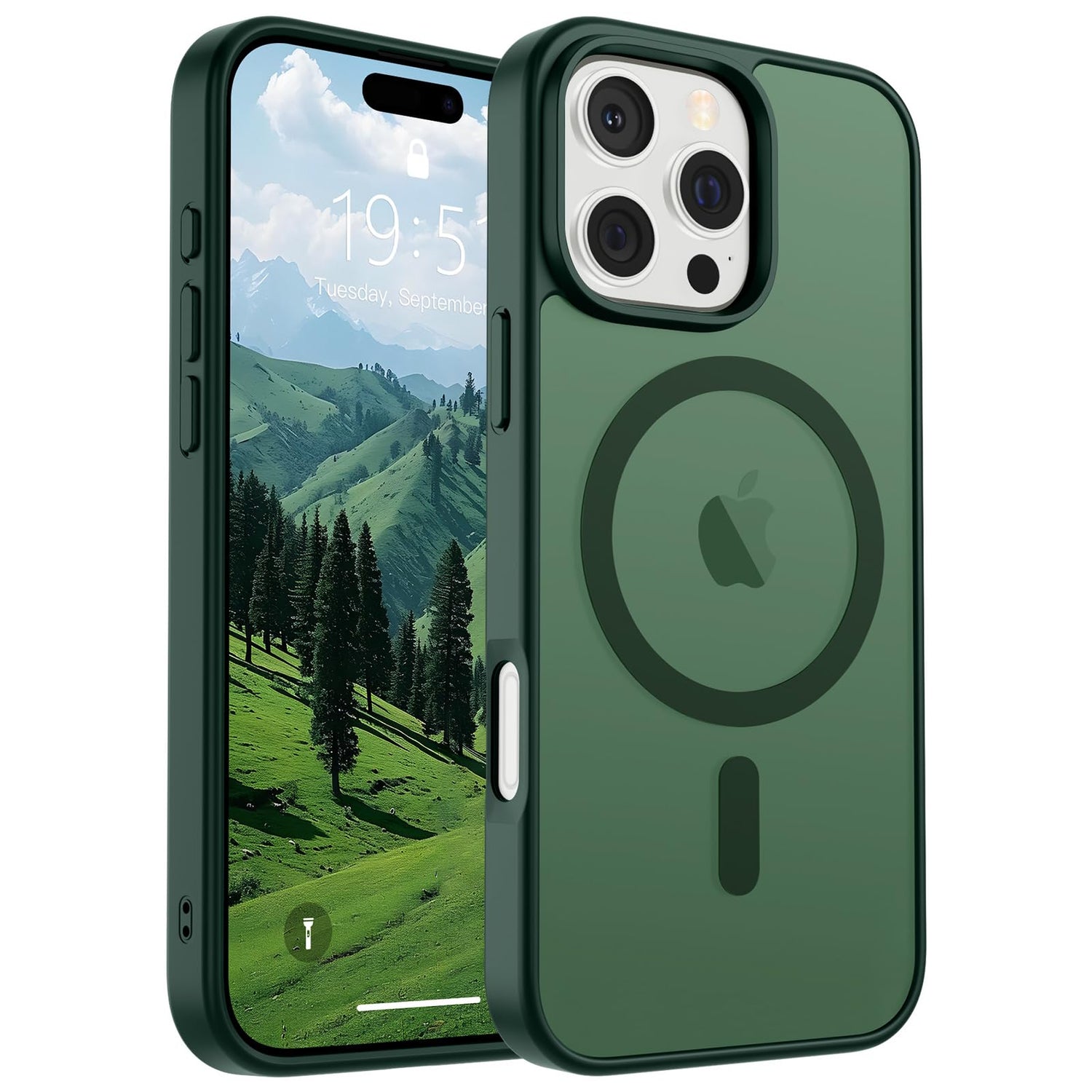 SUPFINE Magnetic for iPhone 17 Case (Compatible with MagSafe)(Military Grade Drop Protection) Translucent Matte Shockproof with Anti-Fingerprint Phone Cover,Black